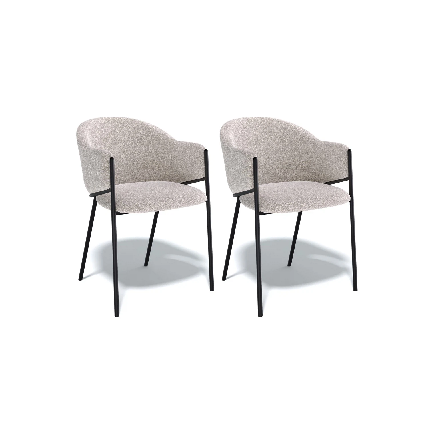 Изображение товара Комплект стульев Kenner 308SD черный/бежевый B01