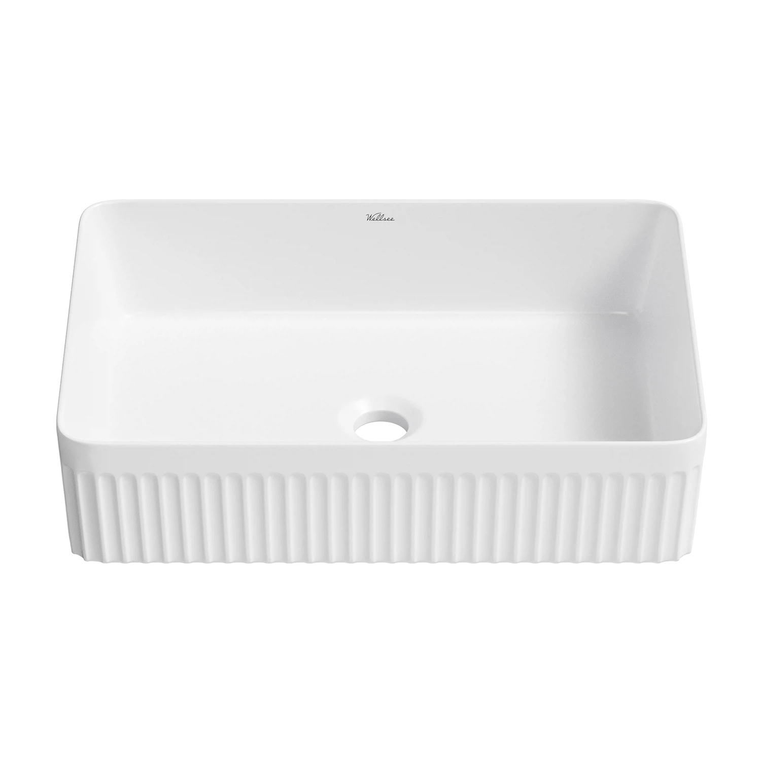 Изображение товара Накладная раковина Wellsee Festive Fox 2.0 55x35 см для ванной белая