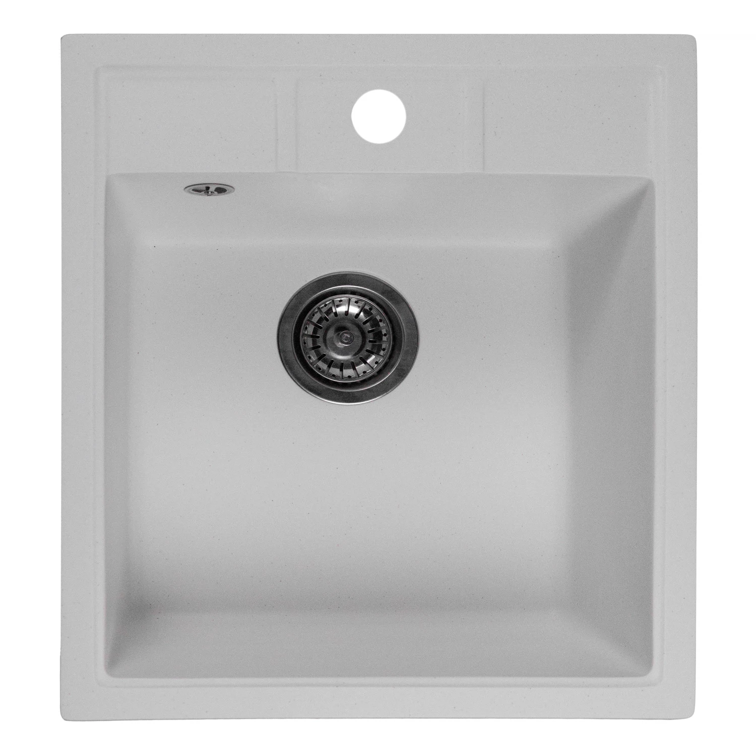 Изображение товара Мойка кухонная из искусственного мрамора ML-GMS110 СТАНДАРТ белая встраиваемая