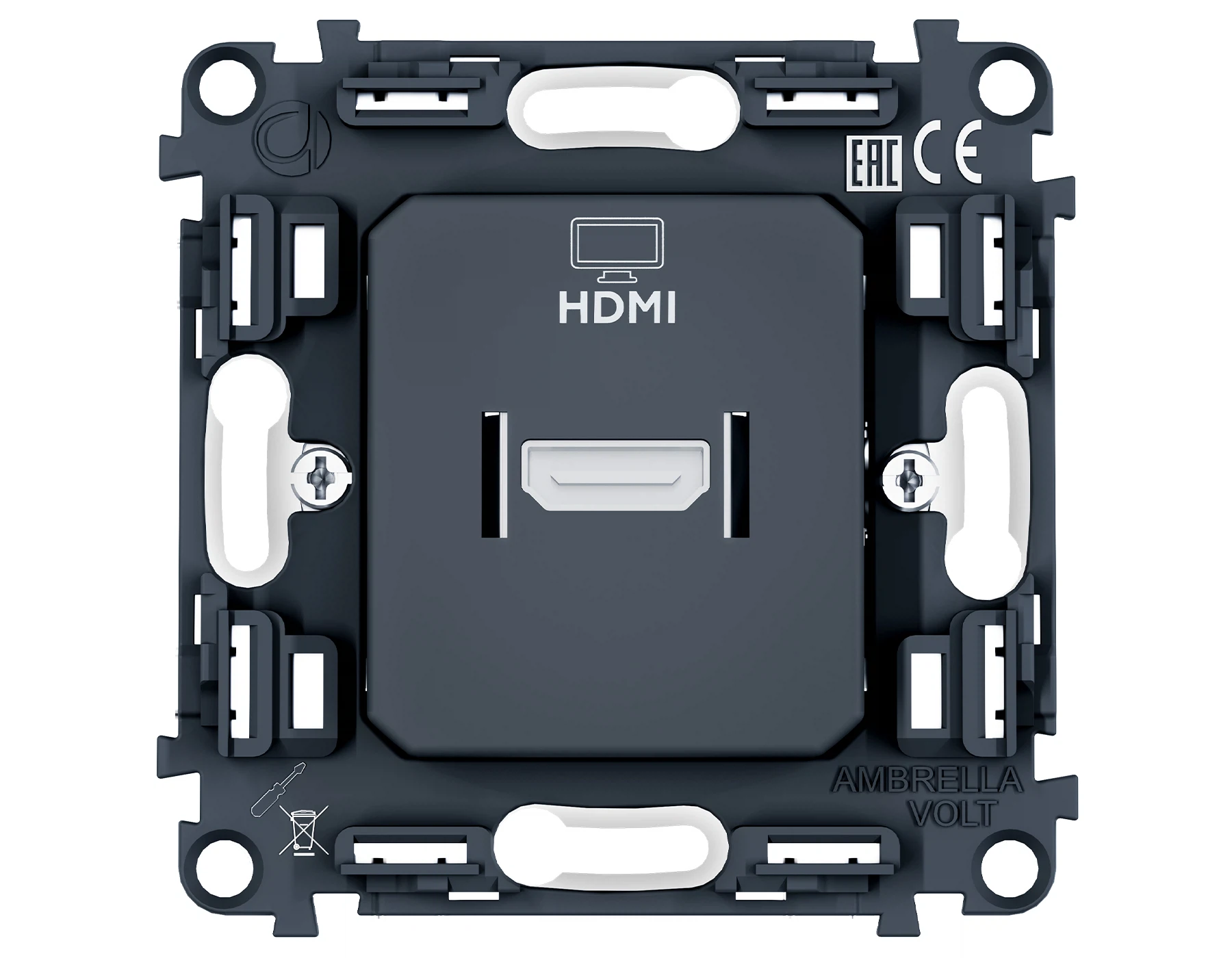 Изображение товара Механизм розетки HDMI 2.1 30V/900mA 4K-120Hz 8K-60Hz QUANT PRO PR223