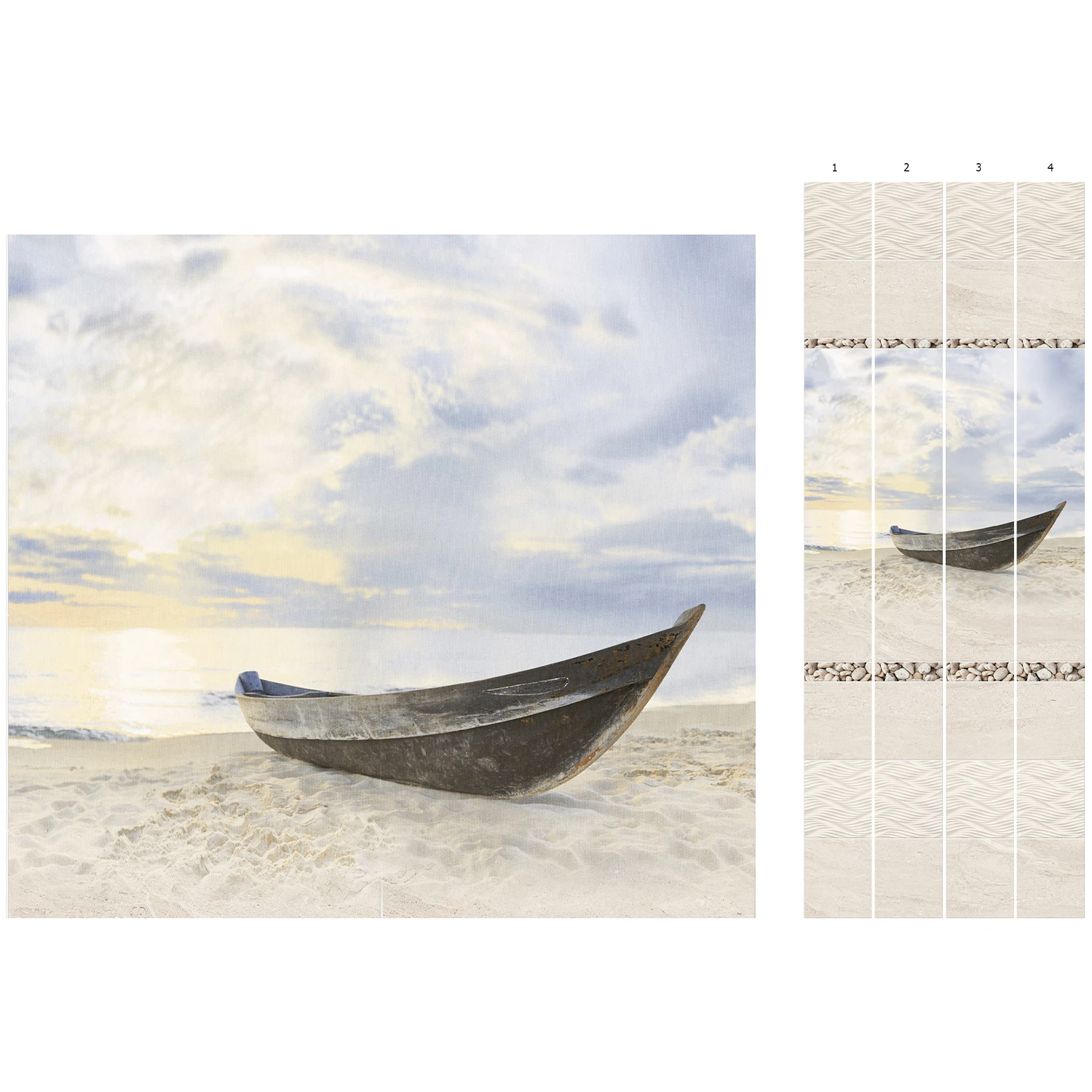 Изображение товара Панель ПВХ Кронапласт Unique Осиана лодка 4 шт