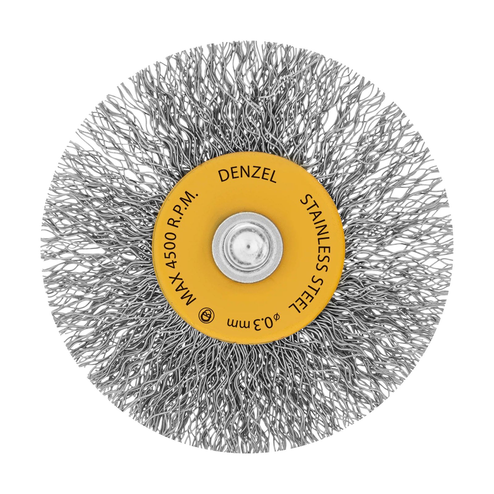 Изображение товара Щетка для дрели плоская 60 мм из нержавеющей стали Denzel 744463