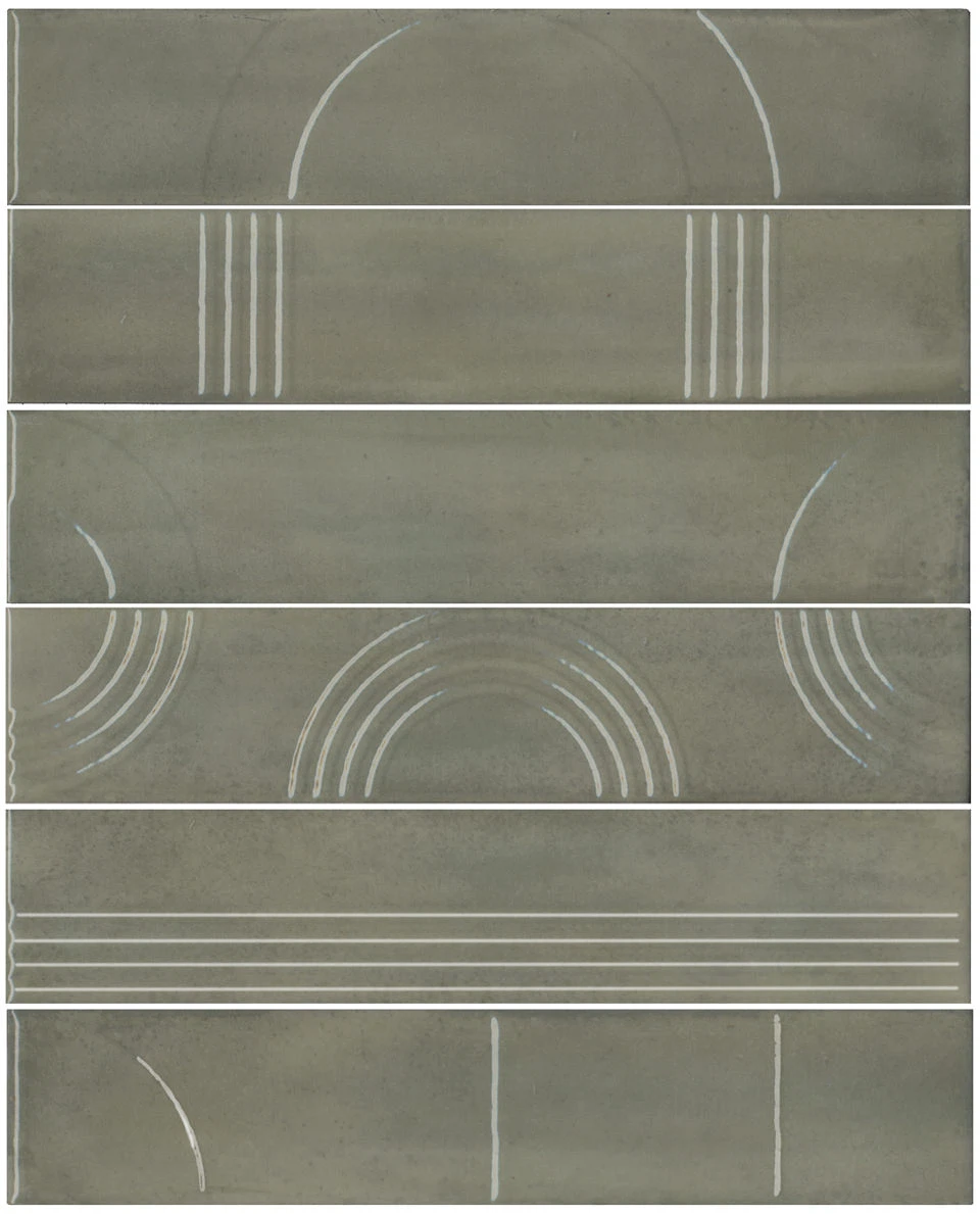 Изображение товара Панно керамическое Мажорель зелёный глянцевый 36x28.5 см Kerama Marazzi