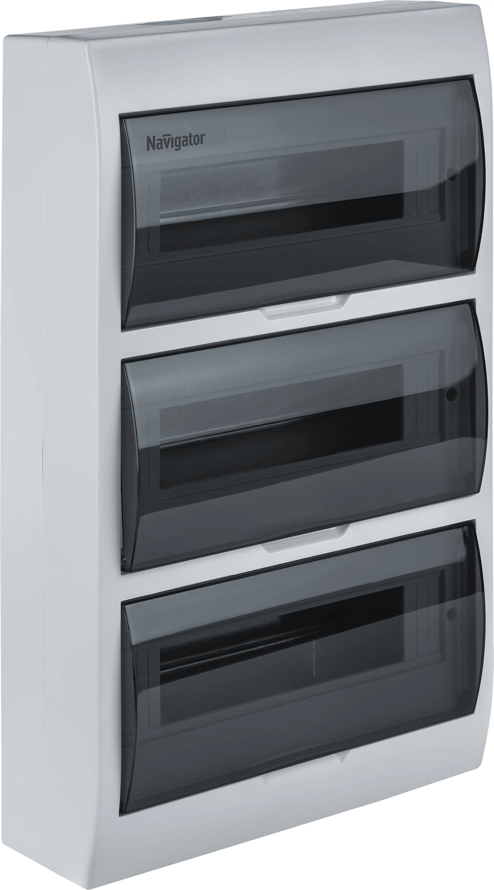 Изображение товара Бокс навесной на 36 модулей Navigator IP41 белый пластиковый распределительный