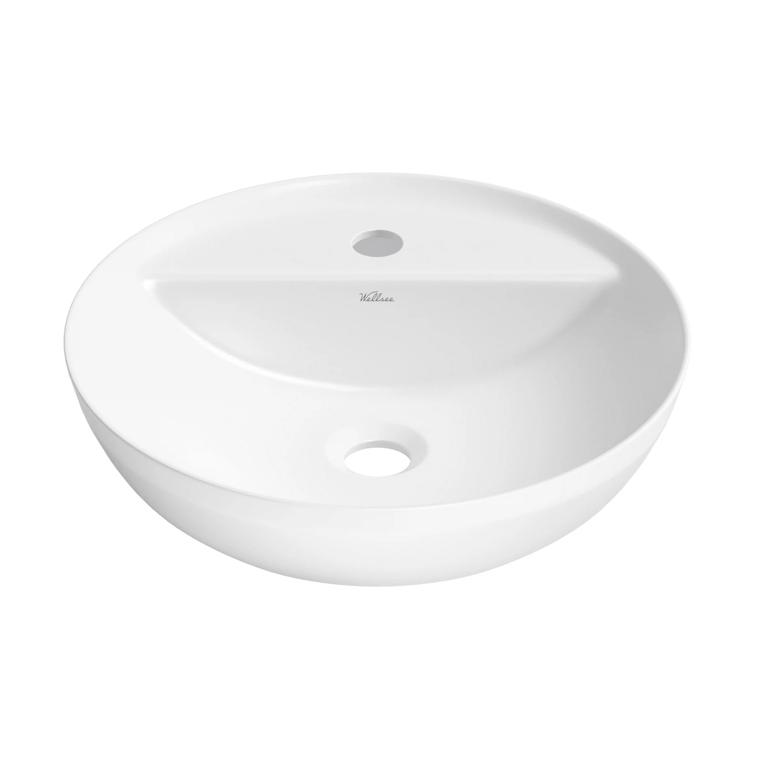 Изображение товара Накладная раковина Wellsee Cute Twin R 43x42 см белая глянцевая