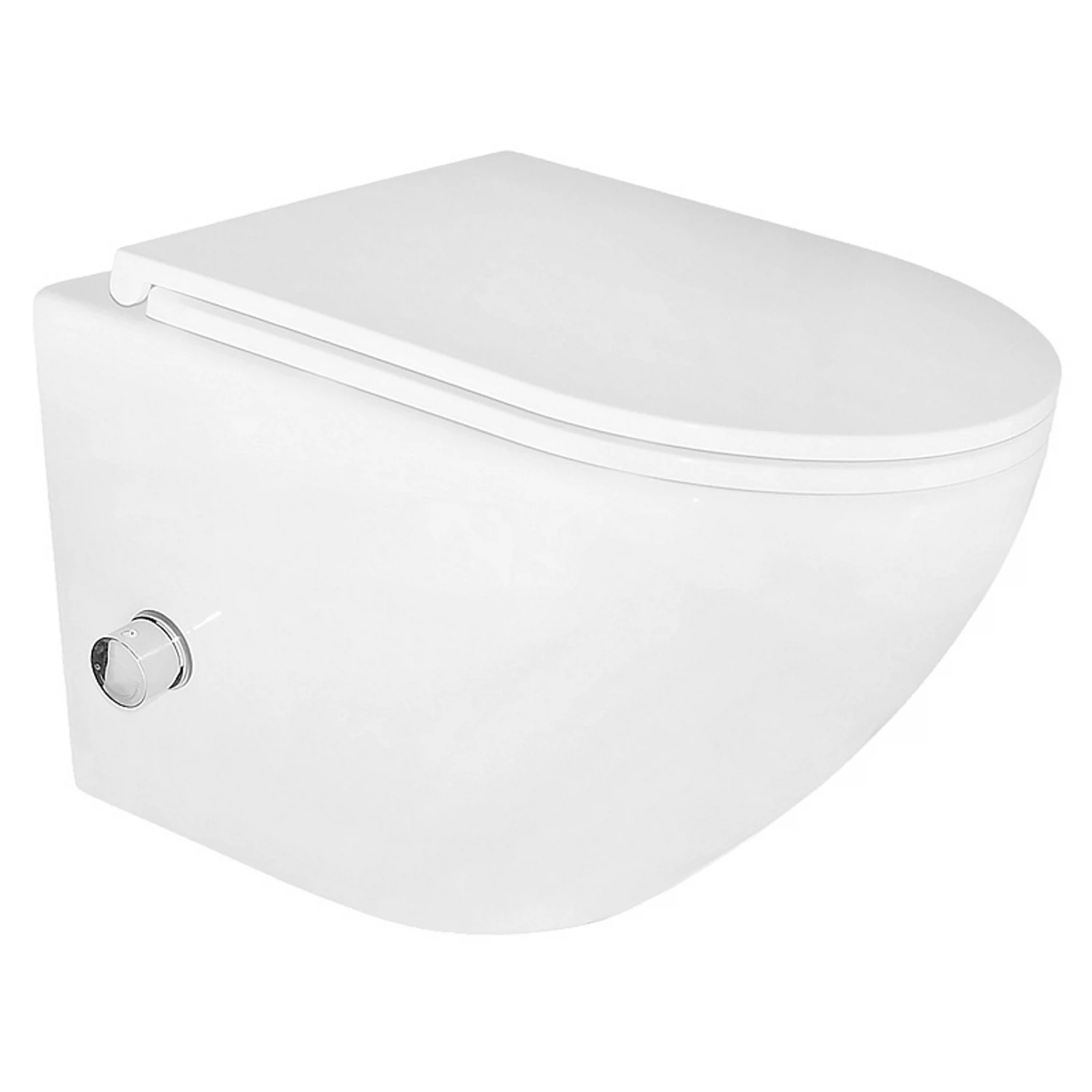 Изображение товара Унитаз с биде подвесной безободковый микролифт Azario Grado AZ-046E-NR