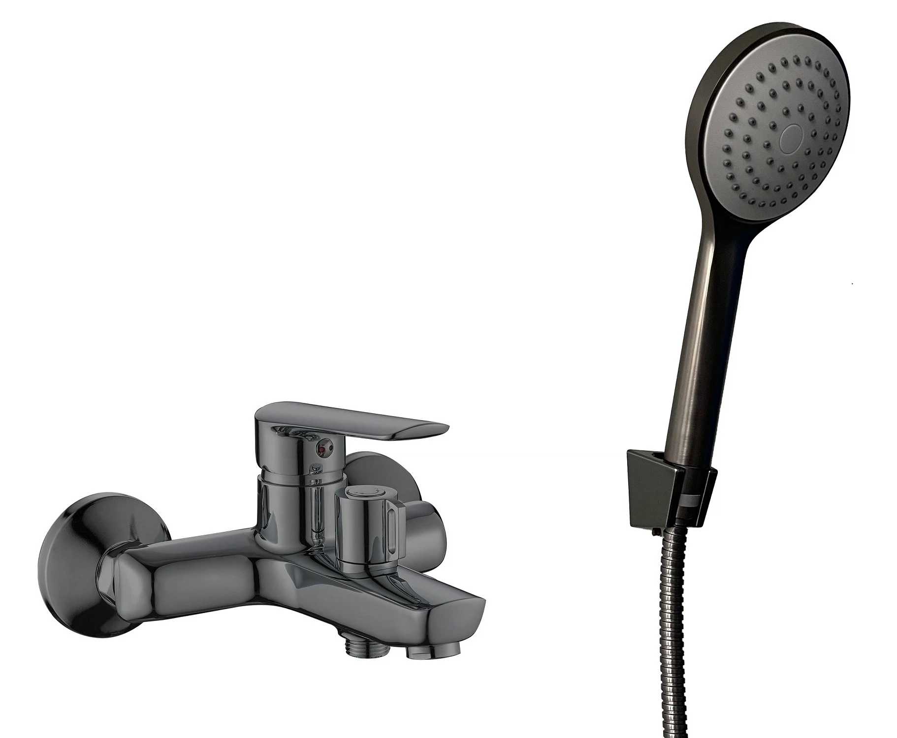 Изображение товара Рычажный смеситель для ванны ESKO Lagos Gun Metal короткий излив