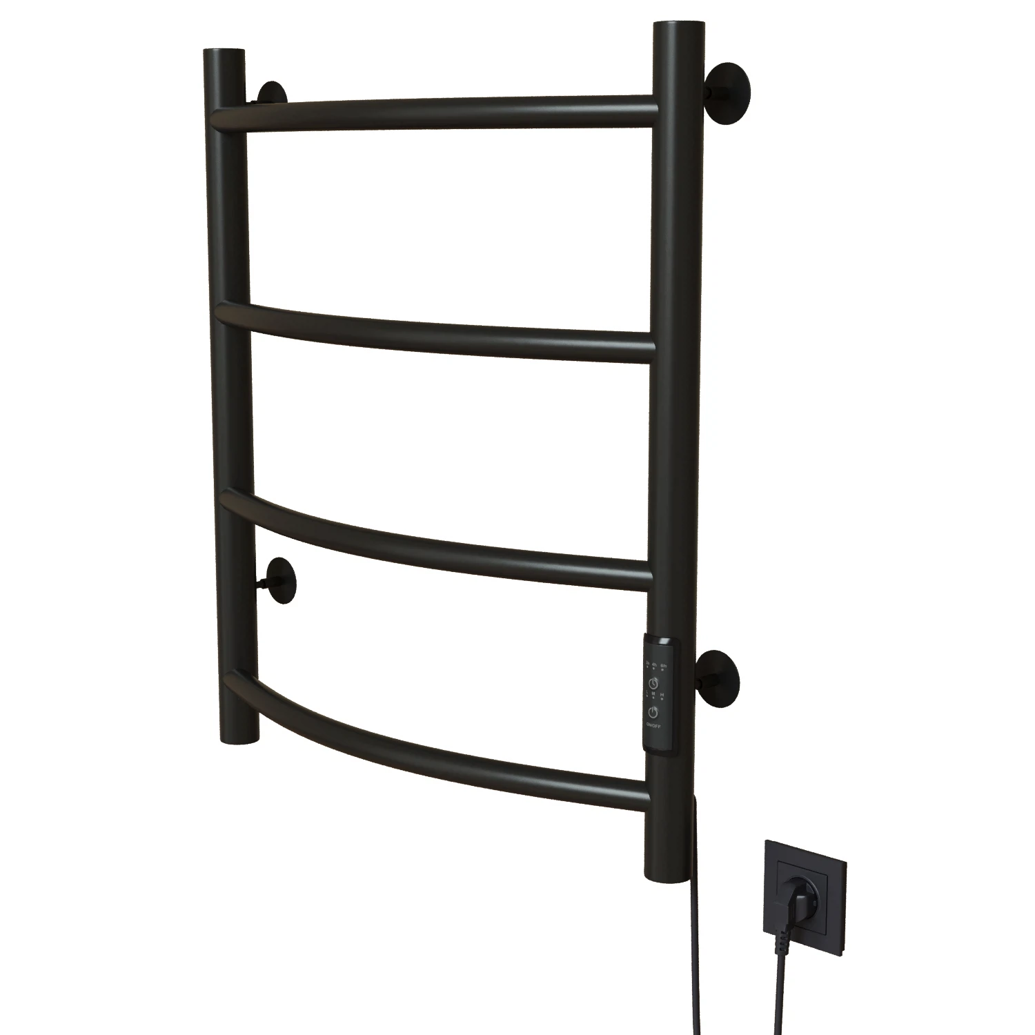 Изображение товара Электрический полотенцесушитель MIXLINE CAPELLA 60х50 черный с таймером и терморегулятором