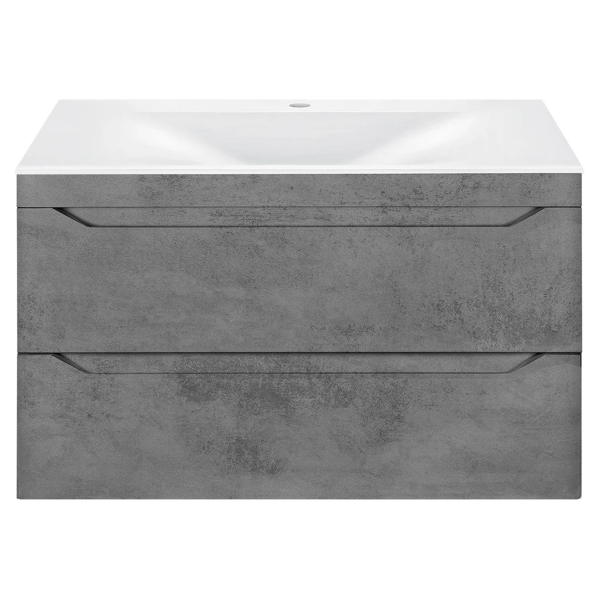 Изображение товара Тумба под раковину Fine 800 подвесная, 2 выкатных ящика soft close, Beton