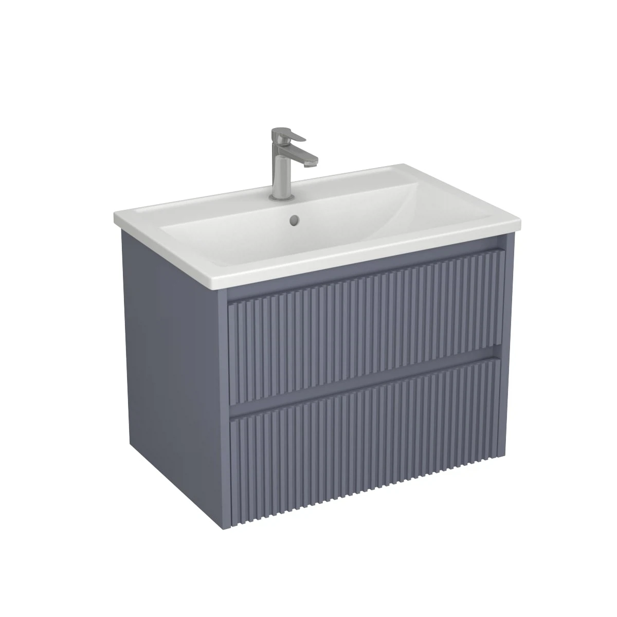 Изображение товара Подвесная тумба с раковиной Veneciana Aterno 70 серый матовый