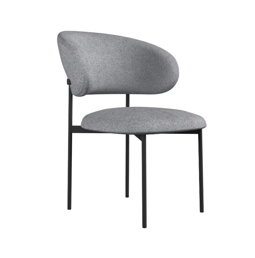 Изображение товара Современный стул DikLine 201 NS10 GREY с металлическим каркасом и микровелюровой обивкой