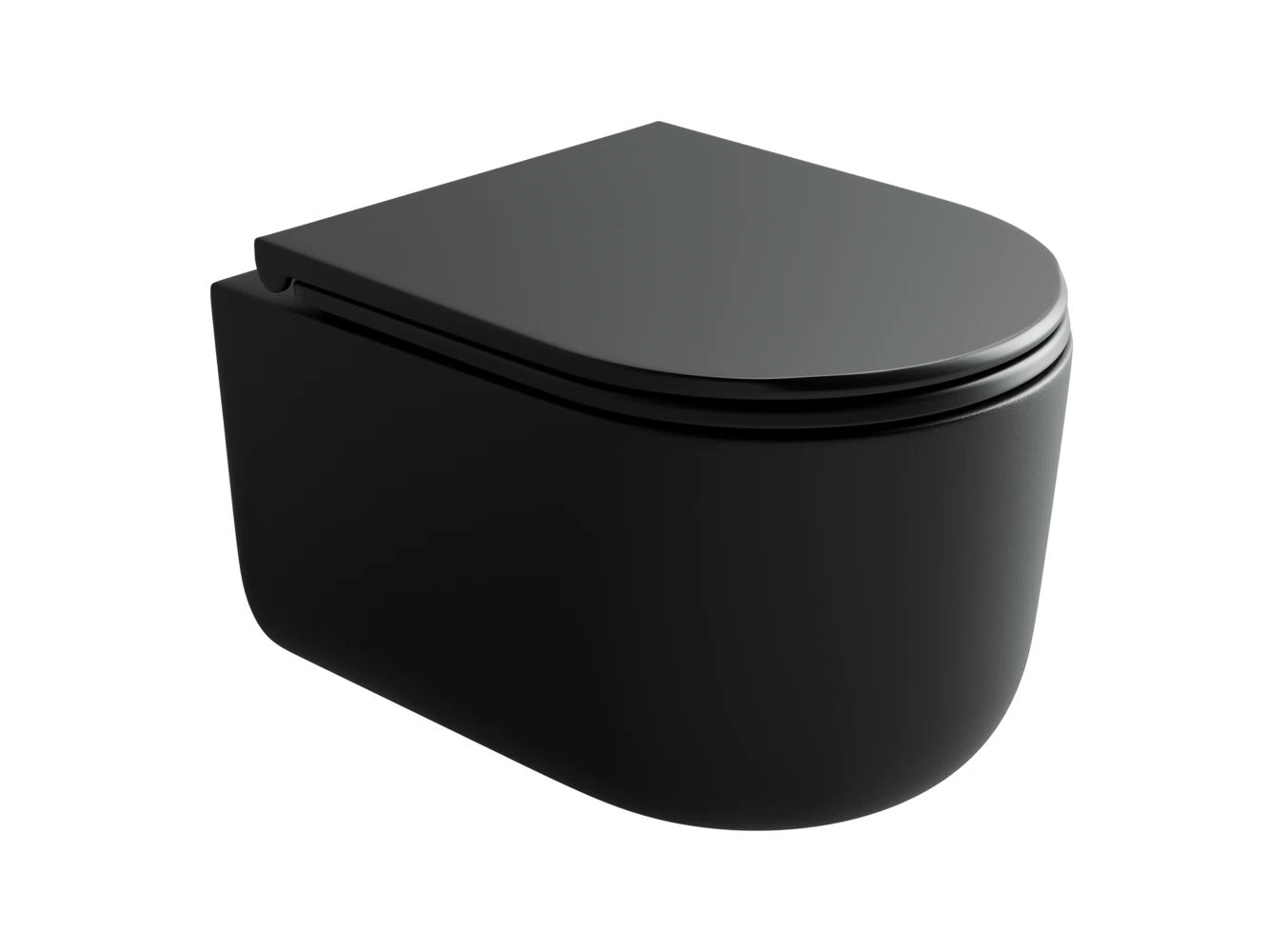 Изображение товара Подвесной унитаз Ulma Торнадо безободковый с быстрым снятием и черным матовым цветом