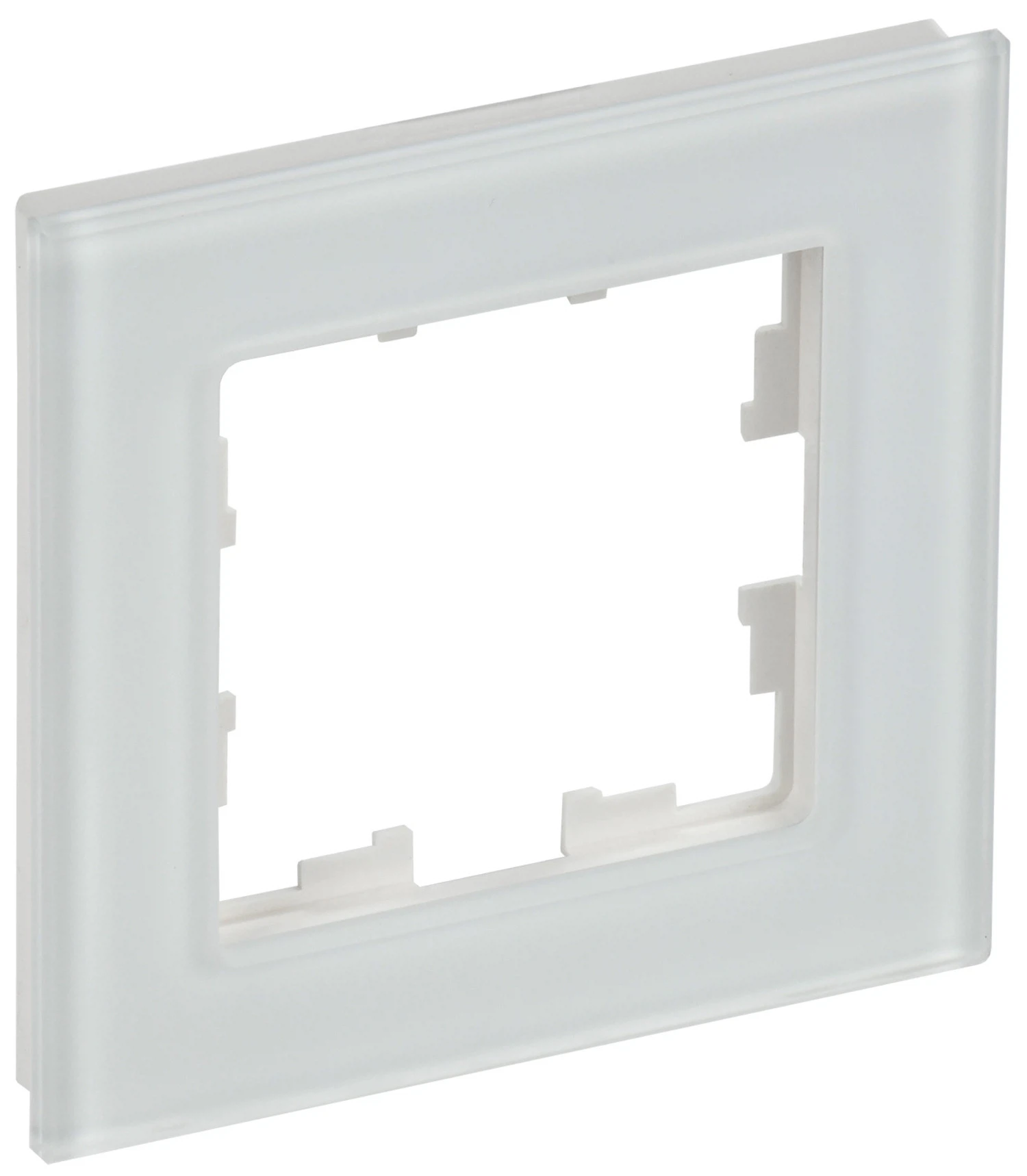 Изображение товара Рамка IEK BRITE DECOR белый матовый стекло одноместная серия BRITE