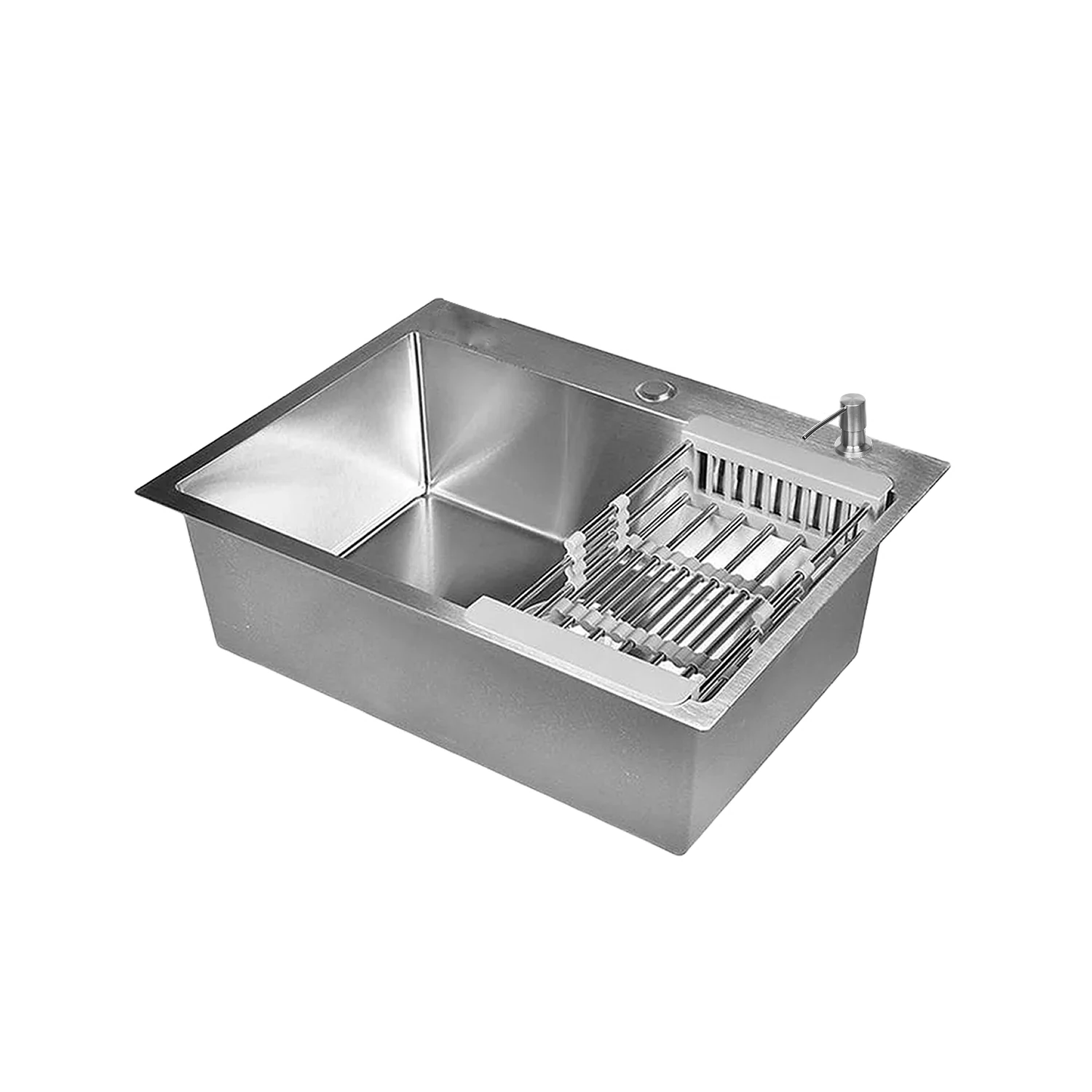 Изображение товара Мойка для кухни из нержавеющей стали WISENT WS36050, врезная, серый цвет