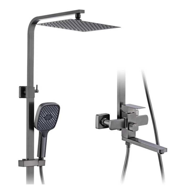 Изображение товара Душевая система Prohanss P30.24.09 графит с тропическим душем