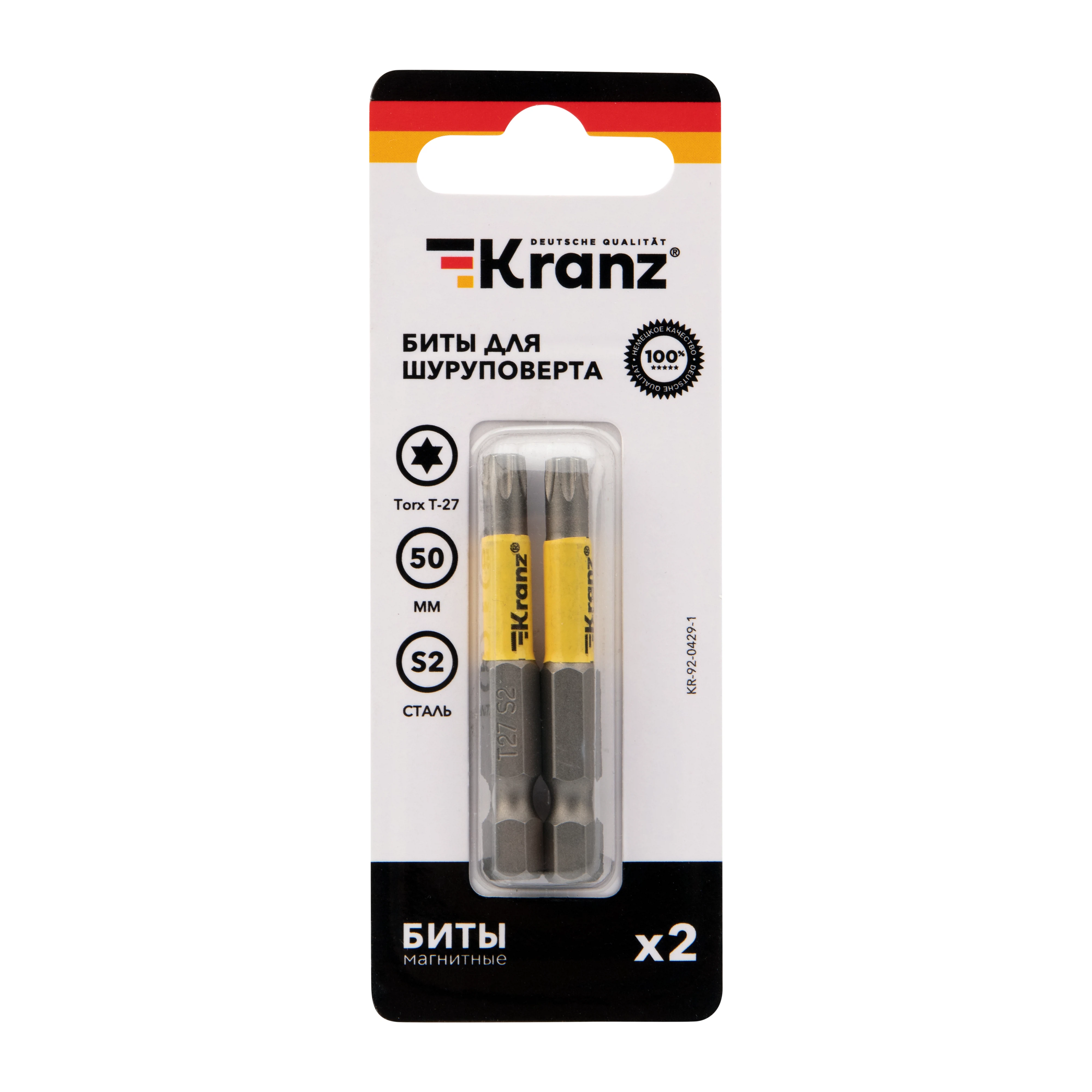 Изображение товара Бита для шуруповерта Torx T27х50 мм Kranz