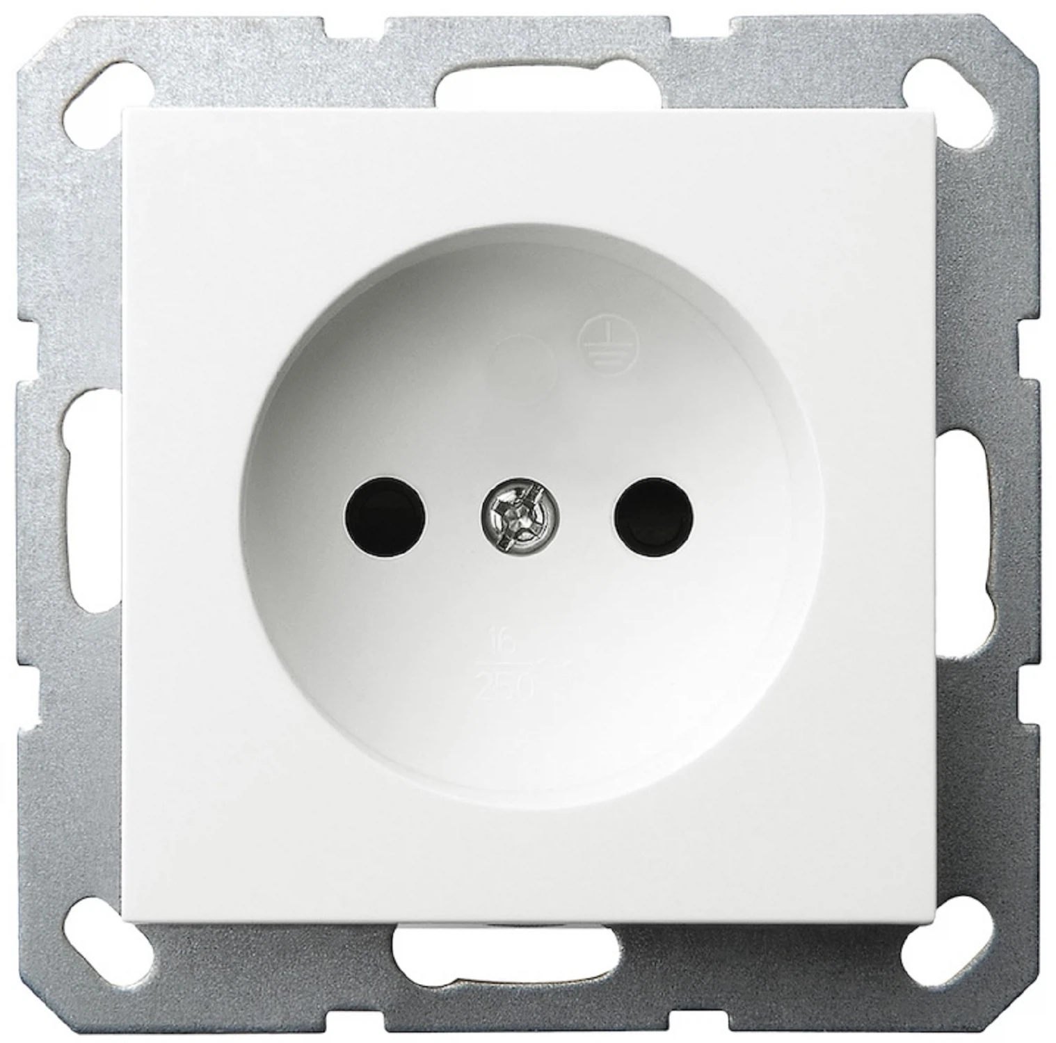 Изображение товара Розетка б/з Jasmart G Белый глянцевый со шторками 16A 250V~