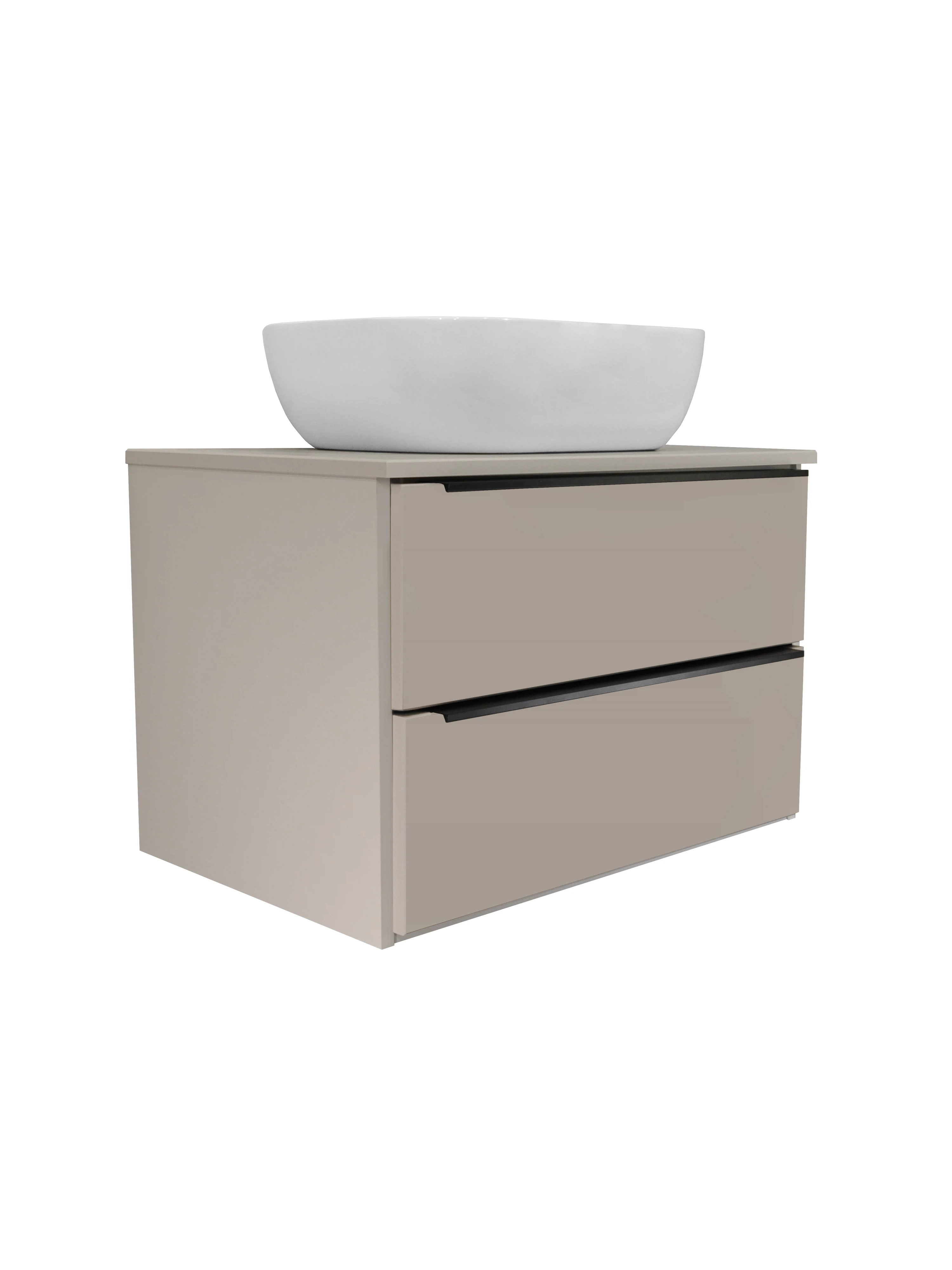 Изображение товара Тумба Runo Мальта 70 розовая/бежевая подвесная под накладной умывальник