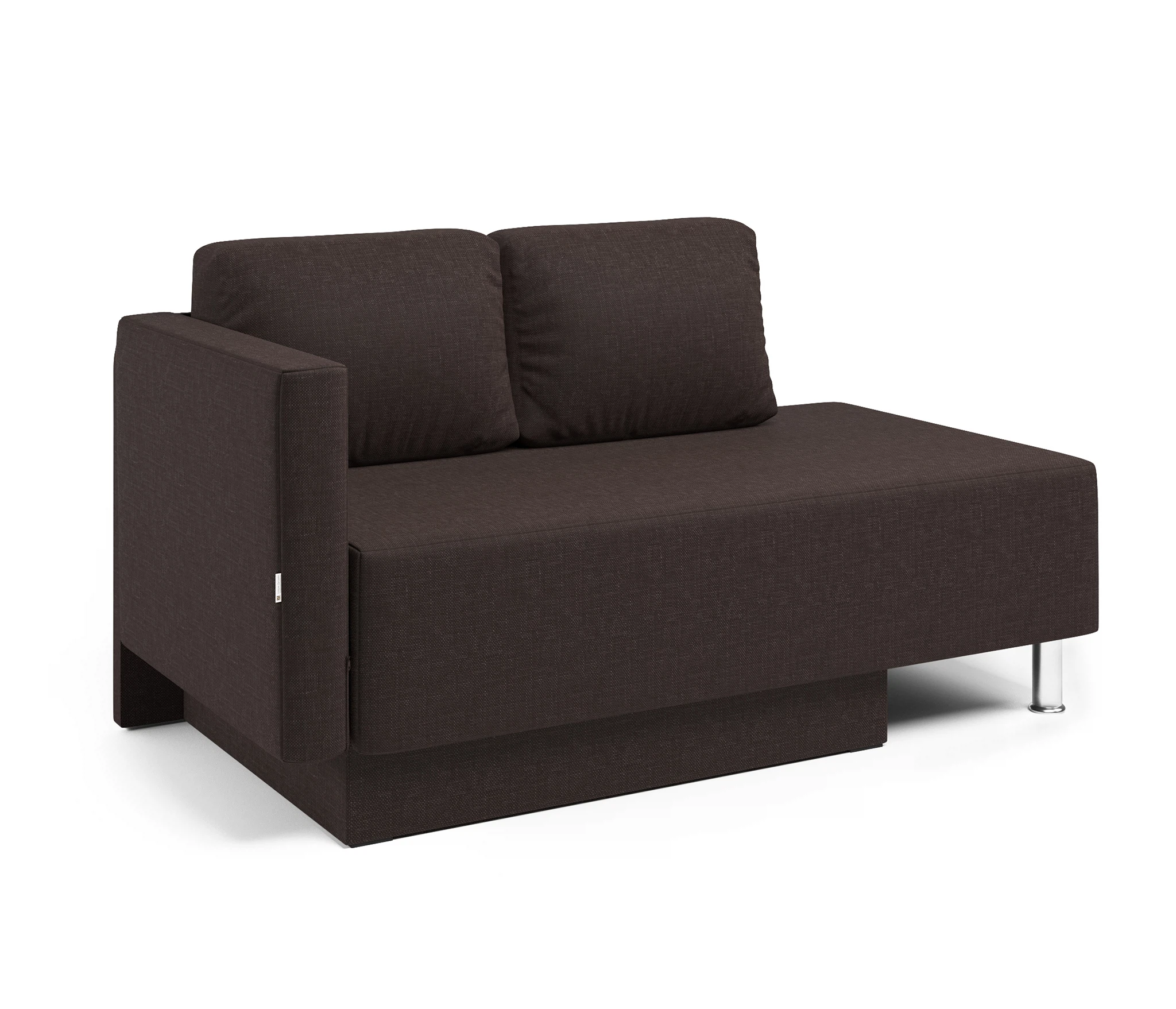 Изображение товара Кушетка Леон левый, рогожка шоколад