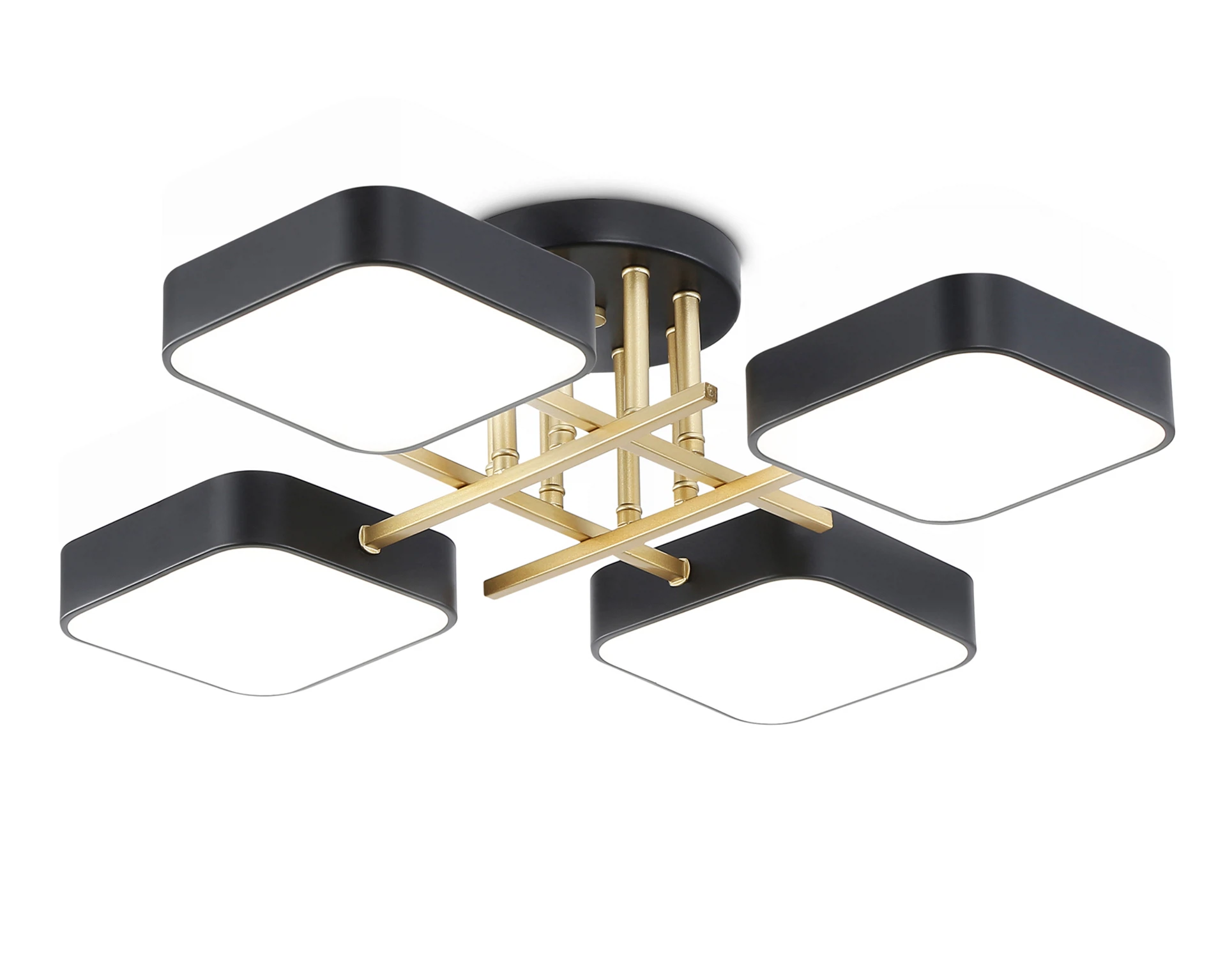 Изображение товара Люстра подвесная светодиодная FL516343 AMBRELLA LIGHT черный/золото 72W 3000-6000K 550*550*150 (без ПДУ)