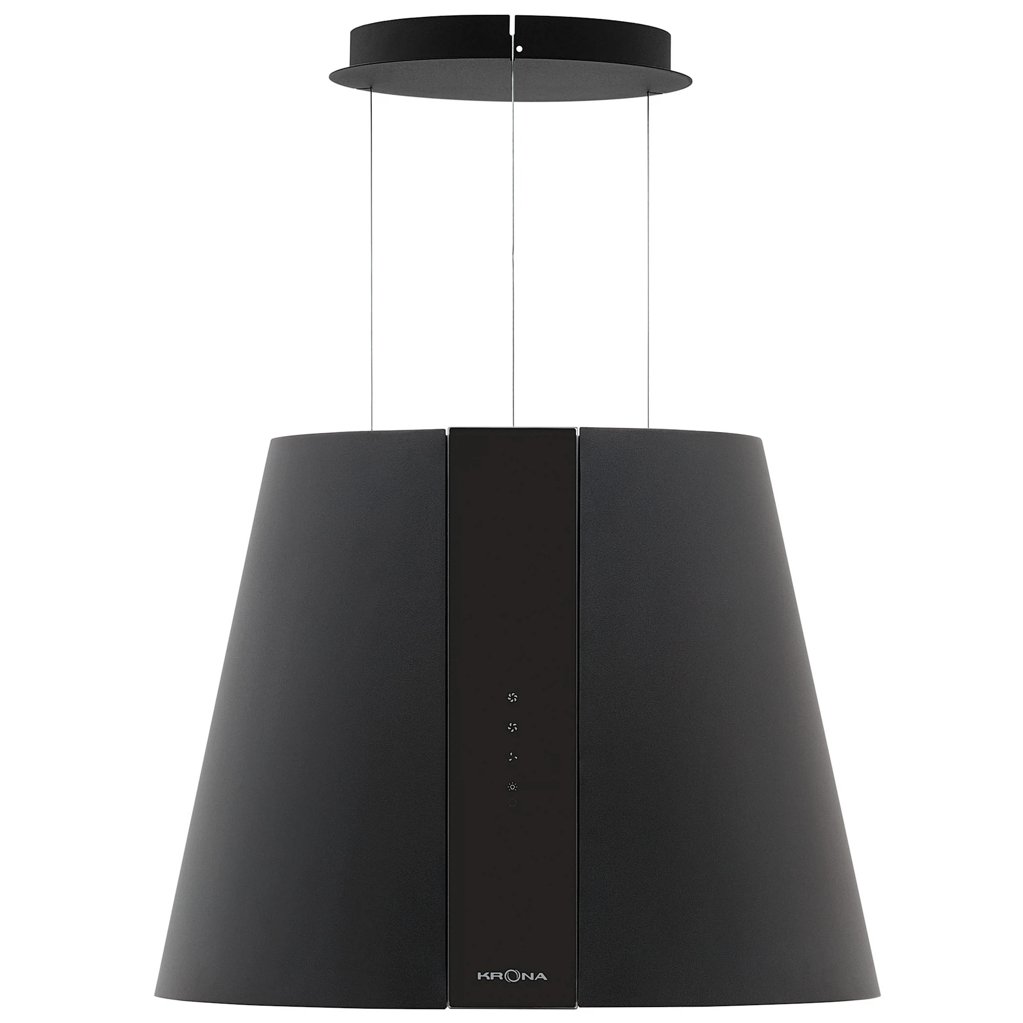 Изображение товара Вытяжка кухонная KRONA HOLLY ISOLA 500 BLACK островная 50см новые технологии стильно