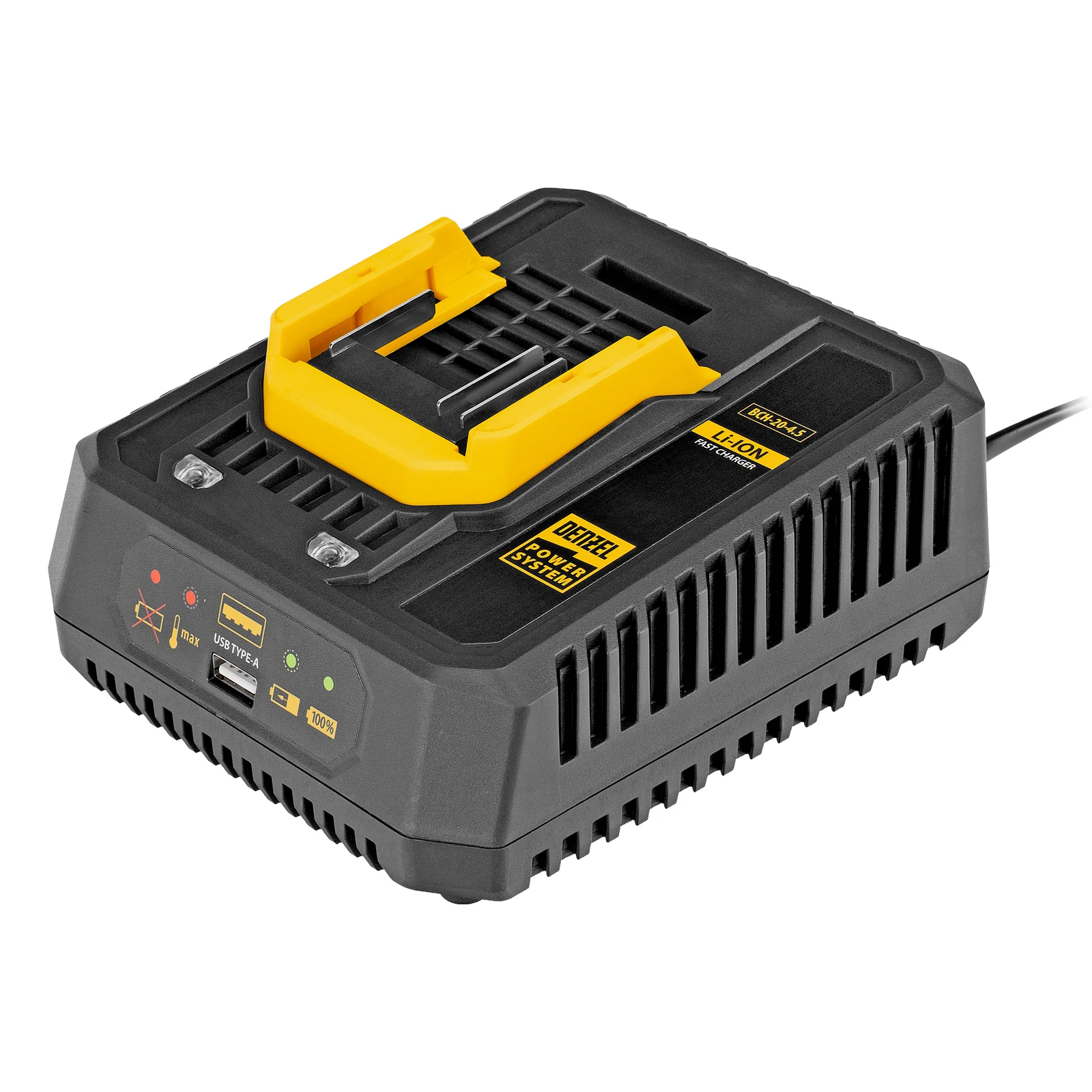 Изображение товара Зарядное устройство Denzel BCH-20-4.5 20 В 4,5 А для Li-Ion аккумуляторов