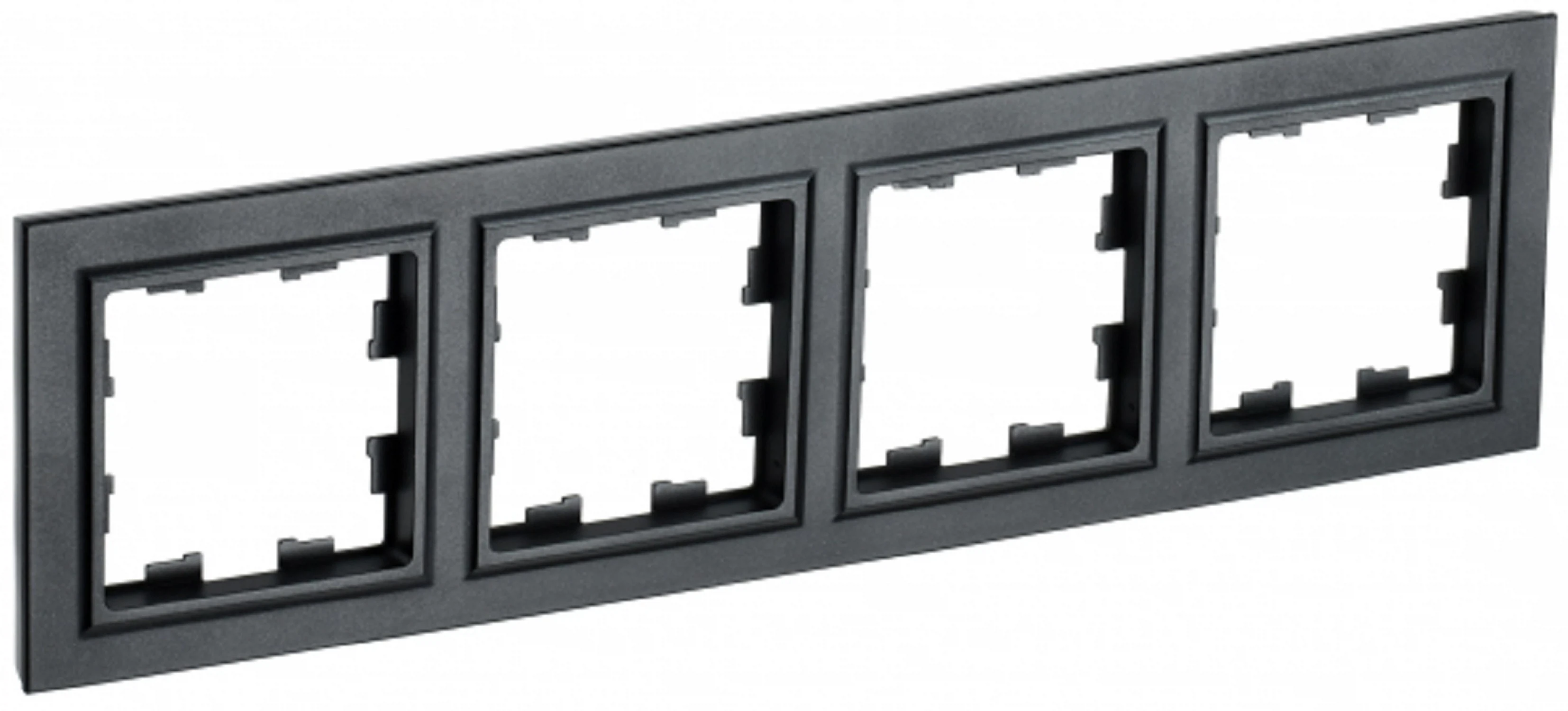 Изображение товара Рамка IEK BRITE BASE черная 4-м для электрического щита