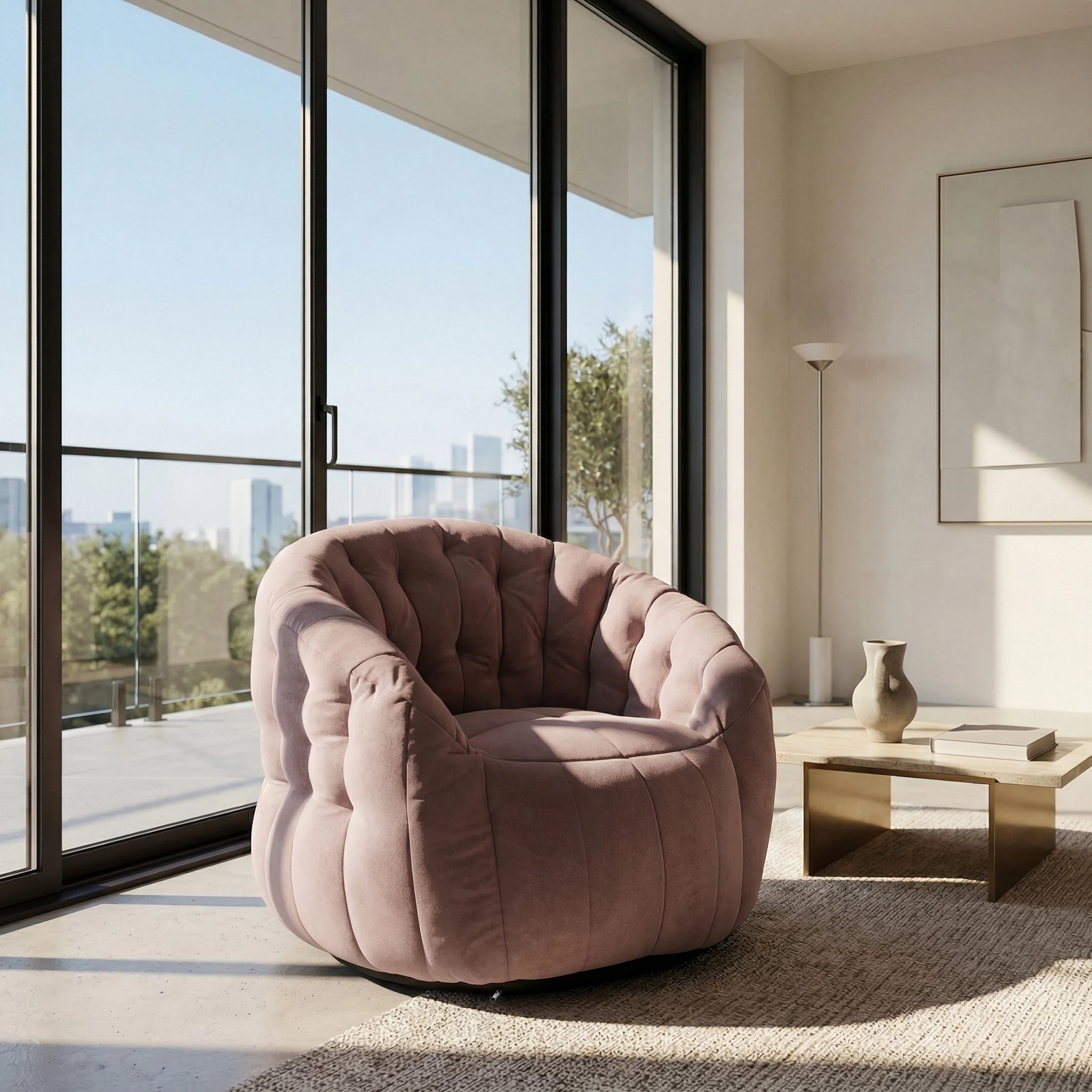 Изображение товара Бескаркасное кресло NRAVA Darvin Пыльно-брусничный комфорт и стиль