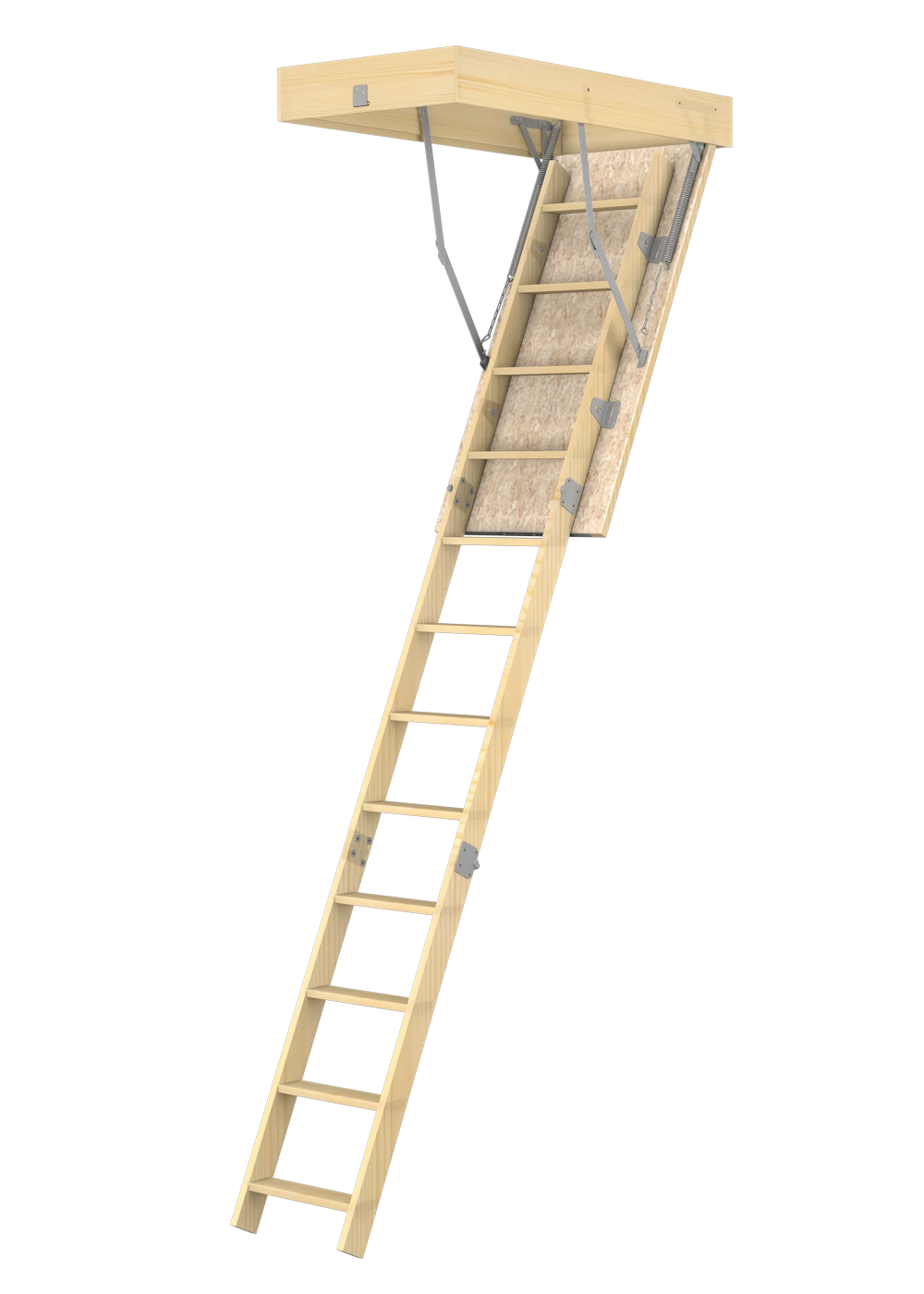 Изображение товара Лестница чердачная деревянная ЧЛ-15 (120х60, h-2,8м)