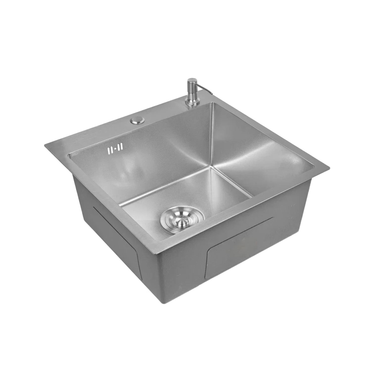 Изображение товара Кухонная мойка WISENT из нержавеющей стали 50х50 с сифоном и дозатором