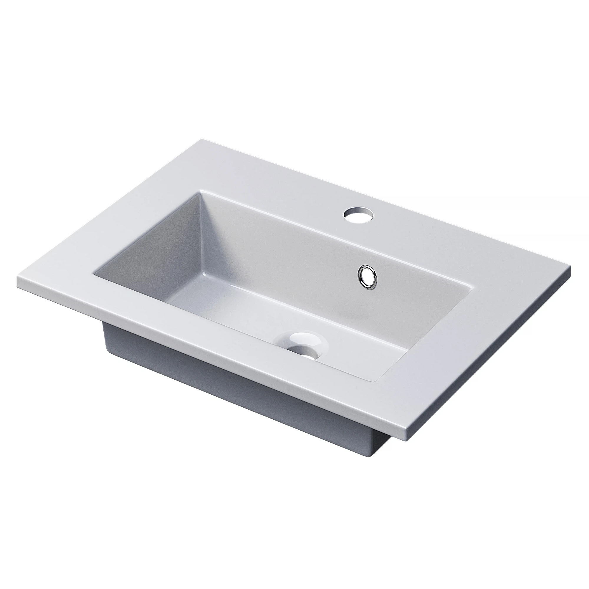 Изображение товара Раковина встраиваемая сверху для ванной комнаты Uperwood Aurora белая 50 см керамика