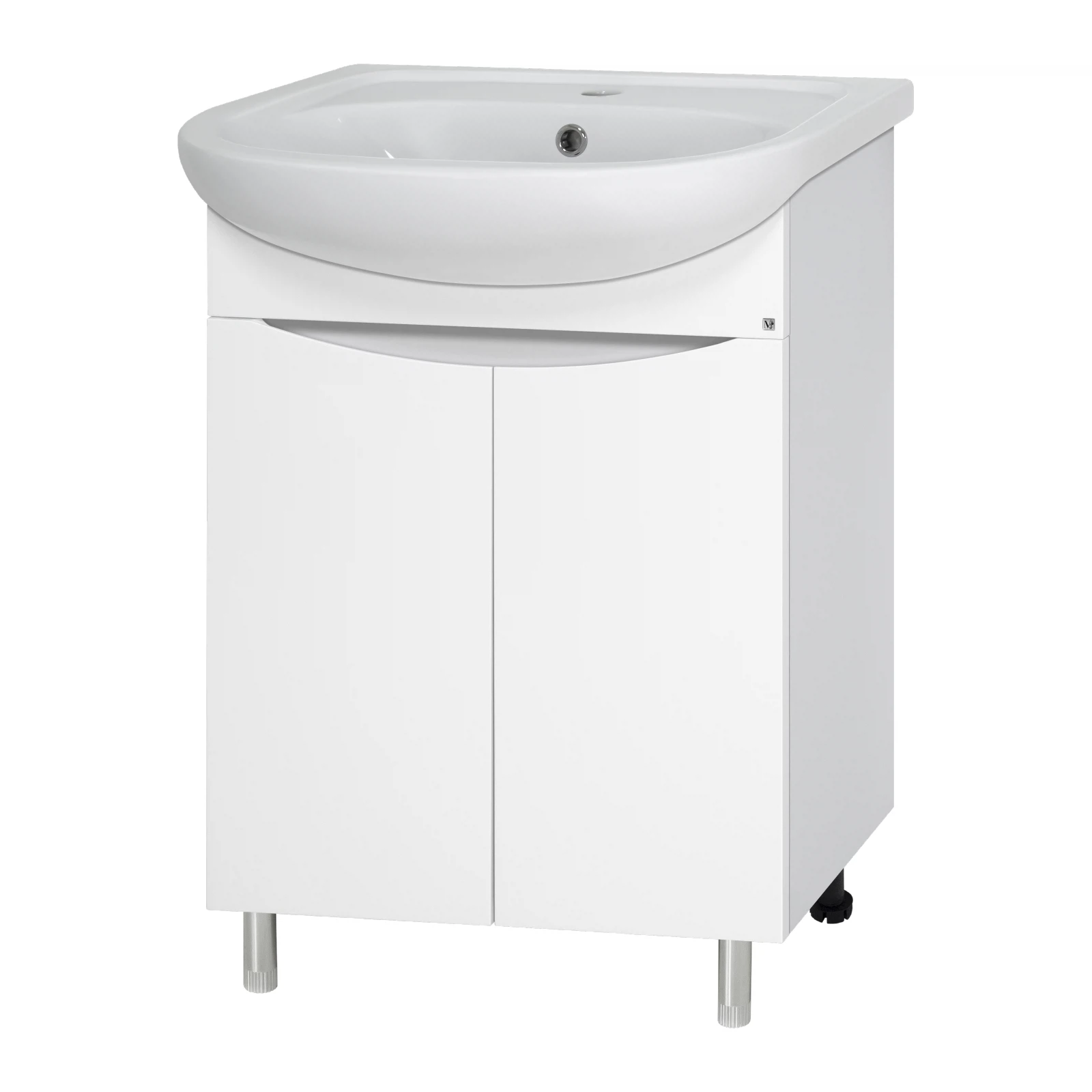 Изображение товара Тумба с раковиной для ванной комнаты Misty Смайл белая 490х300х700 мм