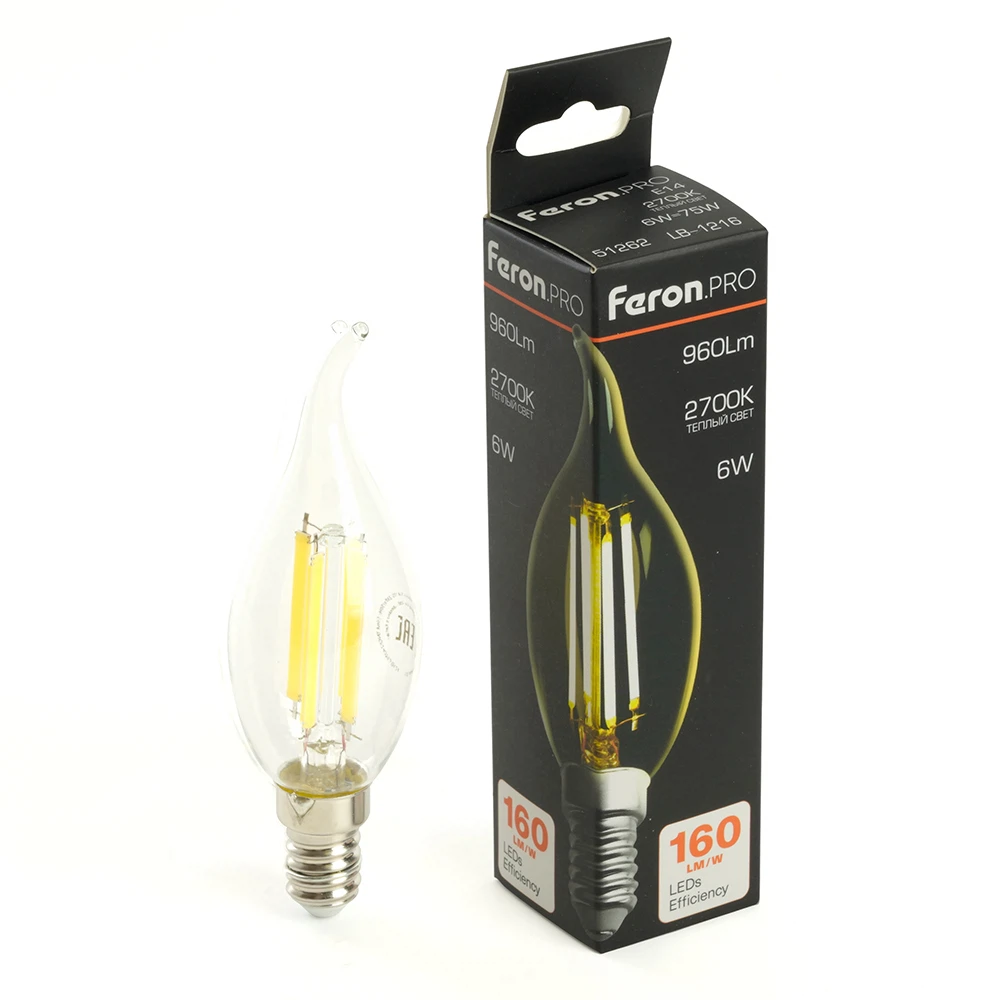 Изображение товара Лампа светодиодная Feron.PRO LB-1216 Свеча на ветру E14 960LM 6W 175-265V 2700K Изображение товара Лампа светодиодная Feron.PRO LB-1216 Свеча на ветру E14 960LM 6W 175-265V 2700K