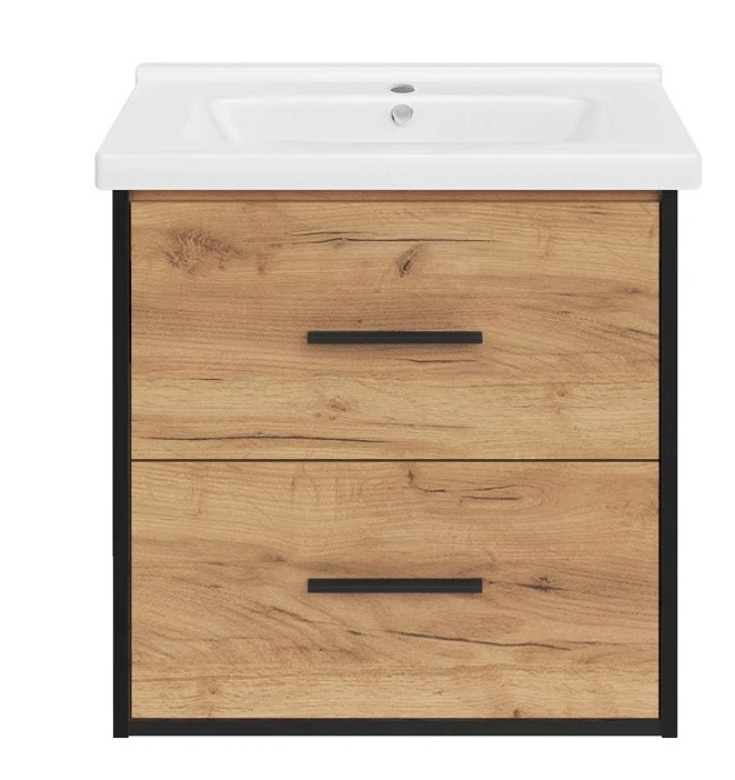 Изображение товара Подвесная тумба для ванной комнаты Монца 60 с раковиной Миранда ASB-Mebel