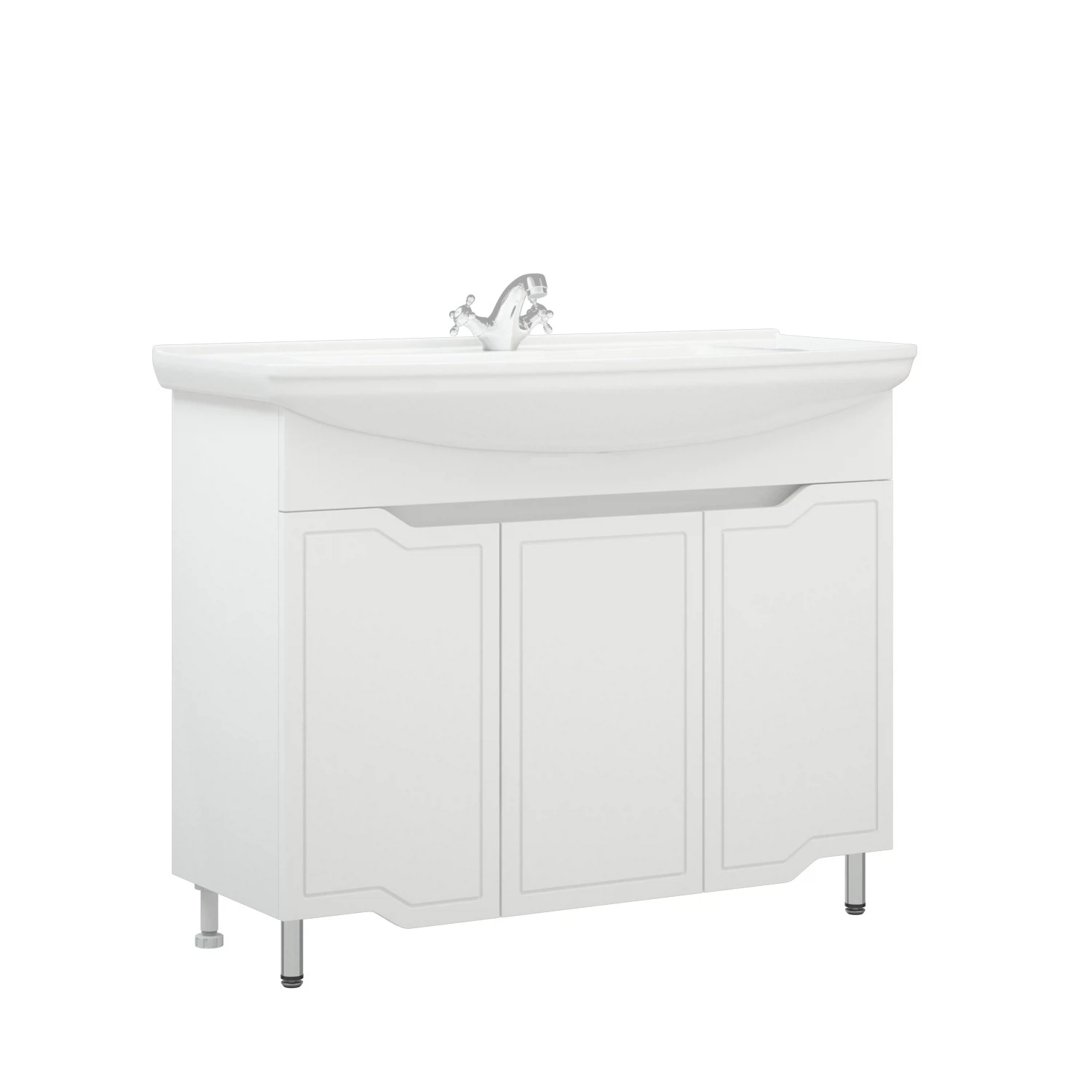 Изображение товара Тумба под раковину Мирра 105 белая COROZO для ванной комнаты