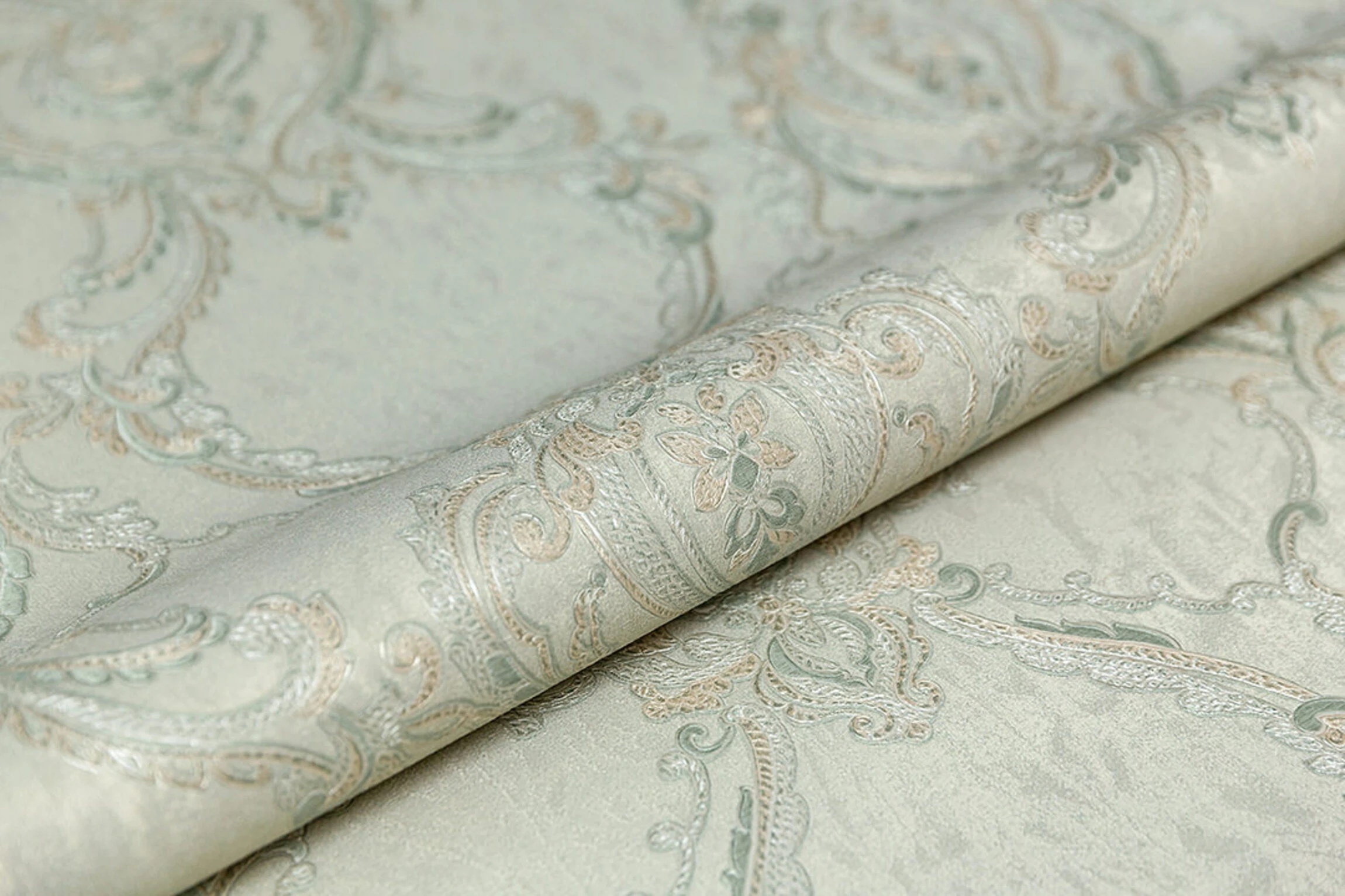 Изображение товара Обои виниловые Kerama Marazzi Ориент зеленый 10,05 x 1,06 м