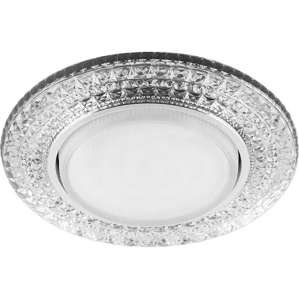 Изображение товара Светильник встраиваемый с белой LED подсветкой Feron CD4020 потолочный GX53 без лампы прозрачный Изображение товара Светильник встраиваемый с белой LED подсветкой Feron CD4020 потолочный GX53 без лампы прозрачный