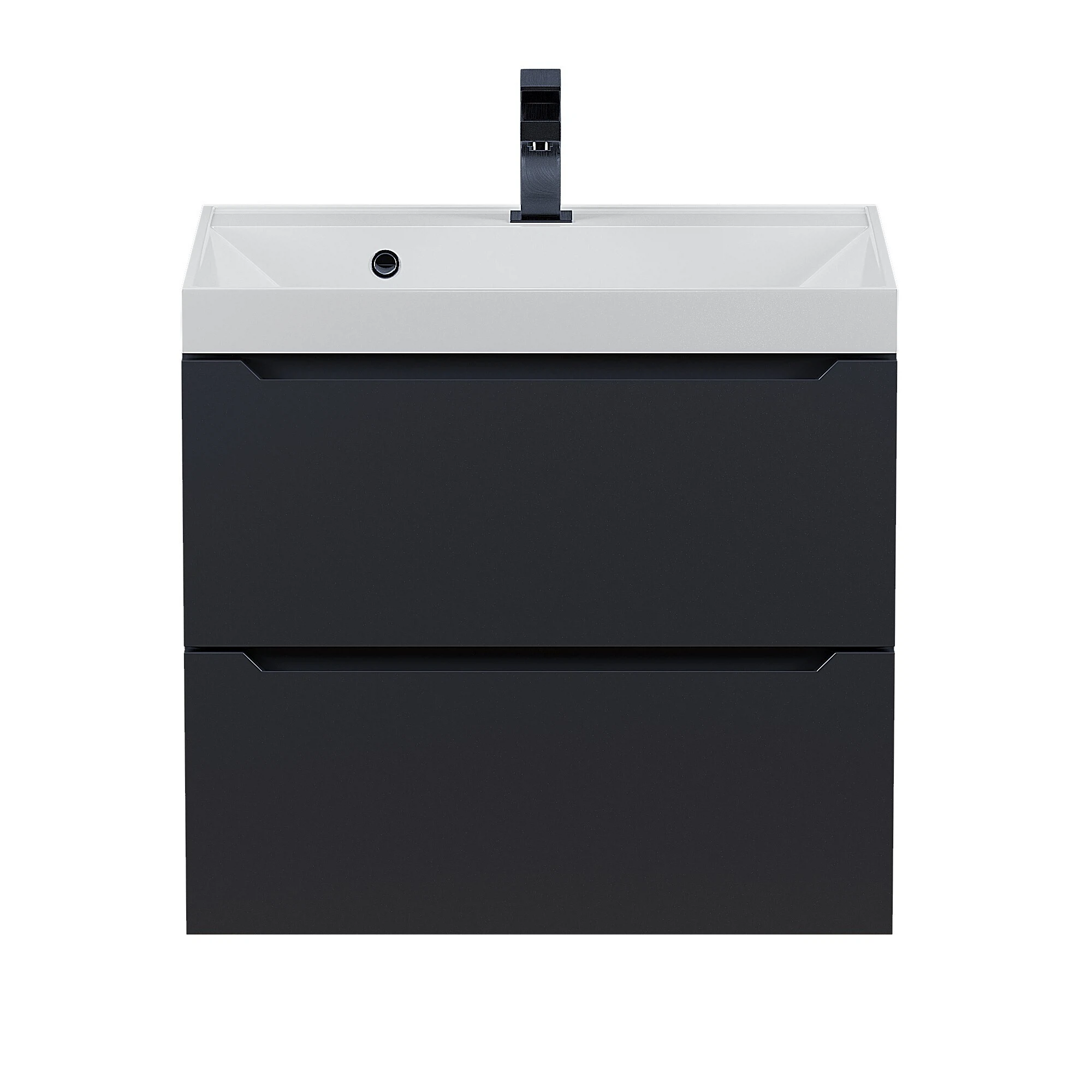 Изображение товара Подвесная тумба для ванной Uperwood Tanos 60х45 см черная с двумя ящиками