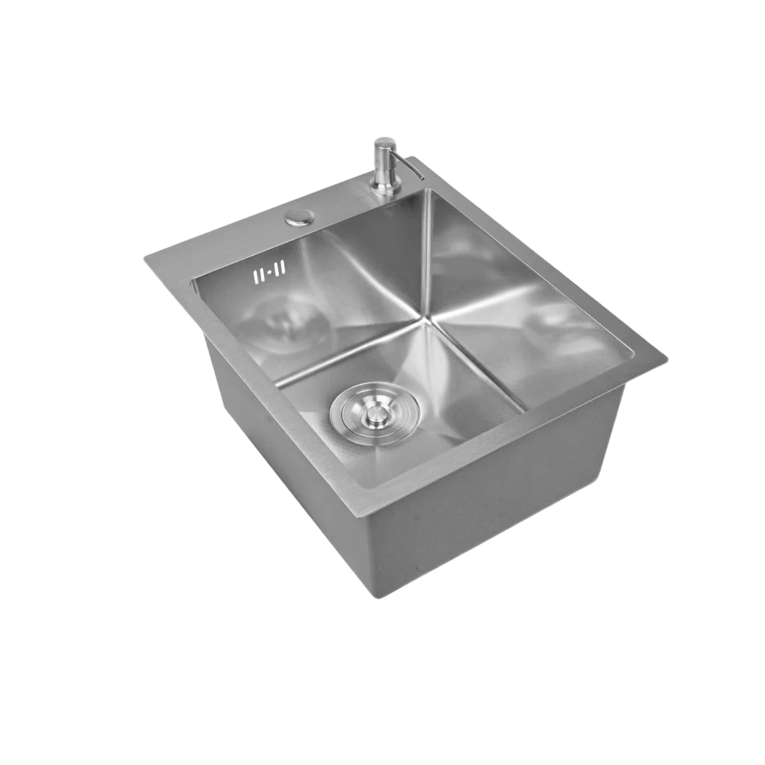 Изображение товара Мойка для кухни нержавеющая с сифоном и дозатором 40х50 см
