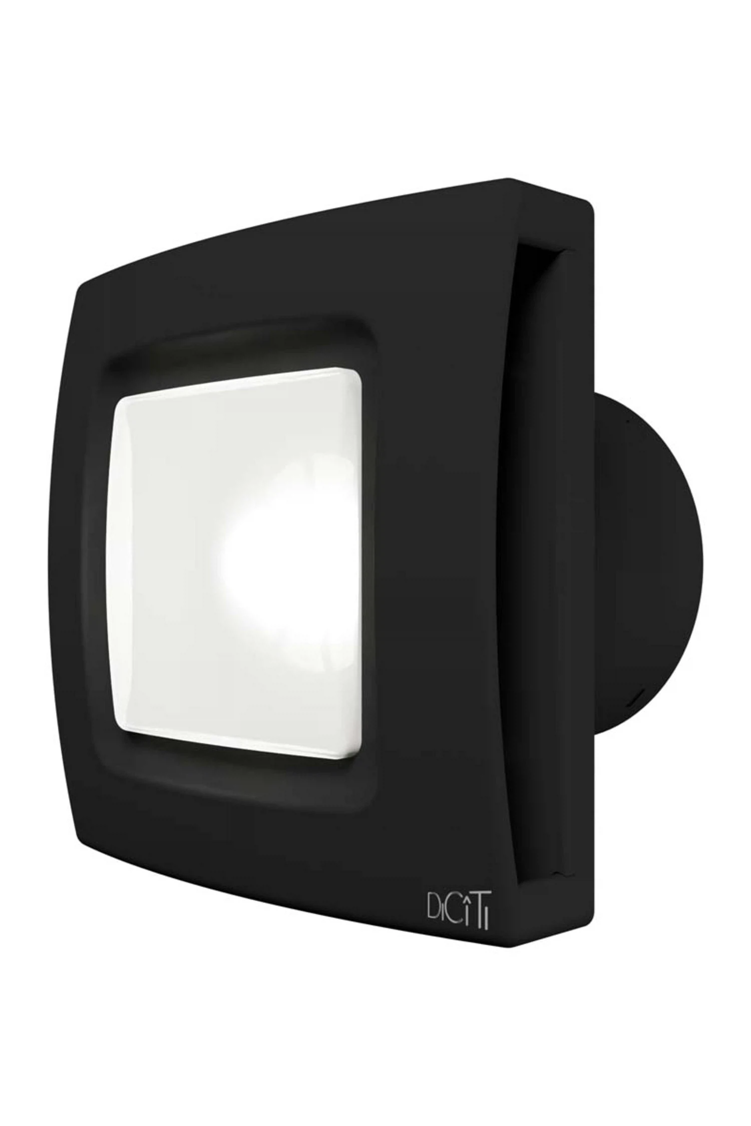 Изображение товара Вентилятор накладной AERO D100 подсветка обр.клапан черный матовый DICITI