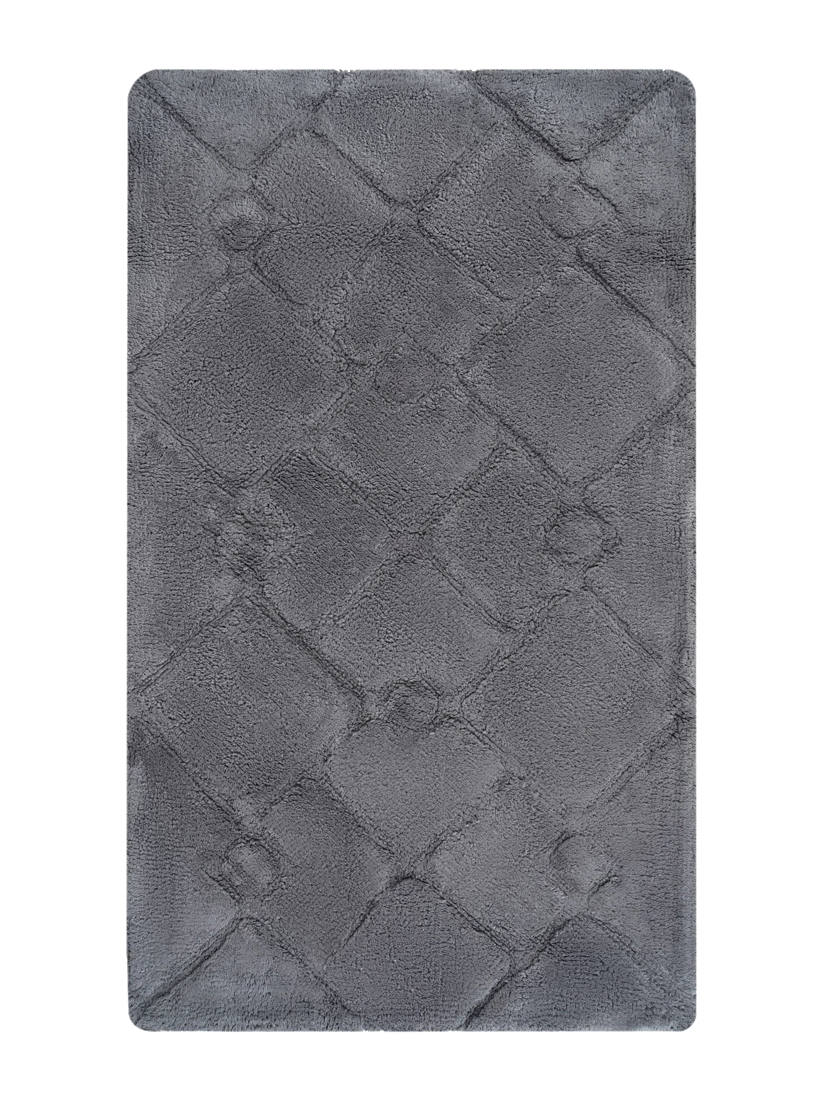 Изображение товара Коврик для ванной комнаты 60x100см Fora STONE BLACK хлопковый черный