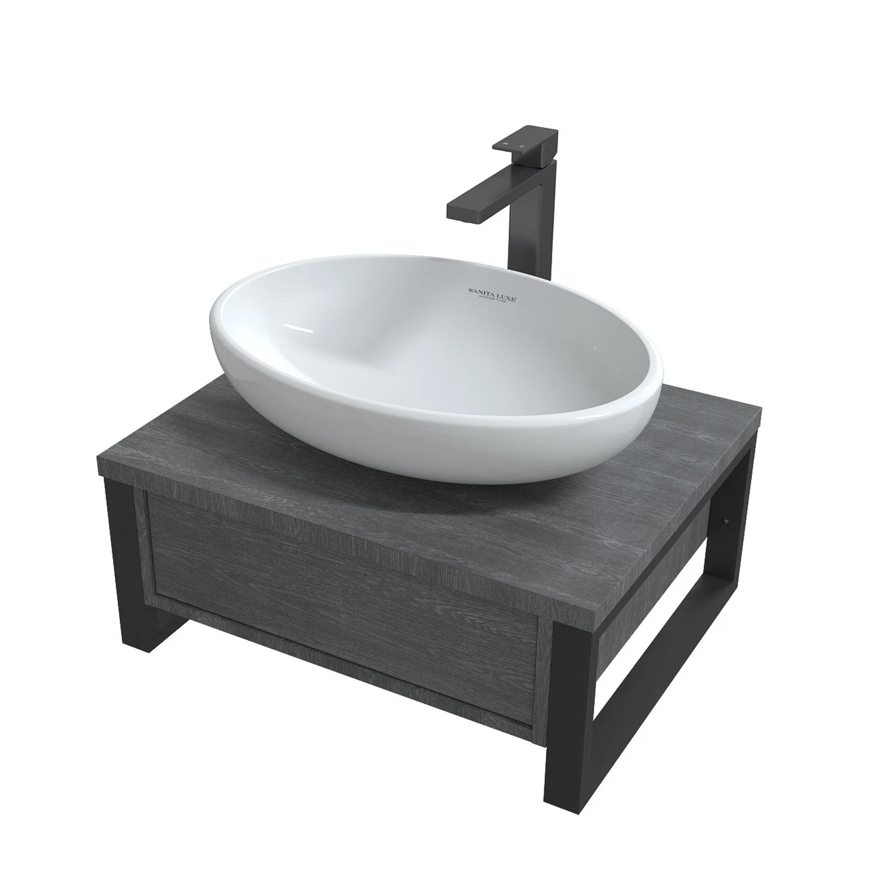 Изображение товара Тумба в ванную 1Marka GRUNGE LOFT 60П 1в.я Подвесная цвет Секвойя Ц0000031980