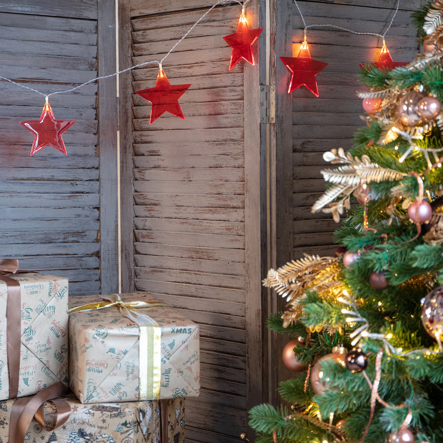 Изображение товара Светодиодная гирлянда Звездопад 10 LED длина 2,25 м для интерьера и праздников