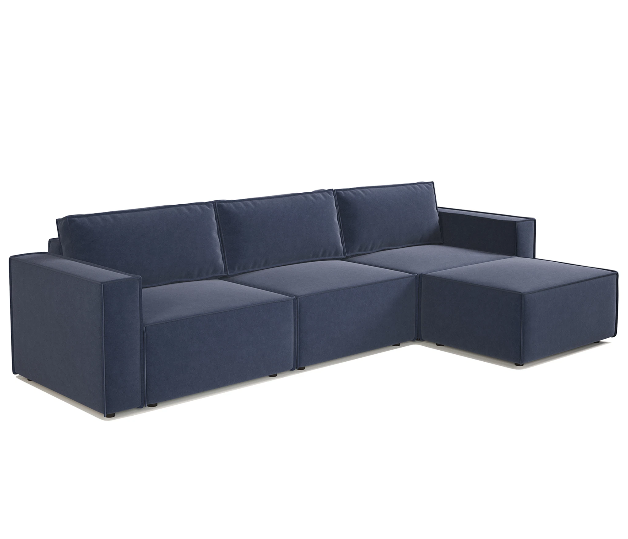 Изображение товара Модульный диван Шарм 25 с велюровой обивкой Ультра миднайт