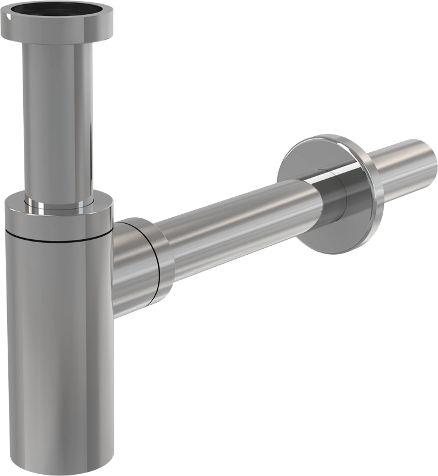 Изображение товара Сифон для умывальника Alcadrain DN32 DESIGN цельнометаллический хромированный